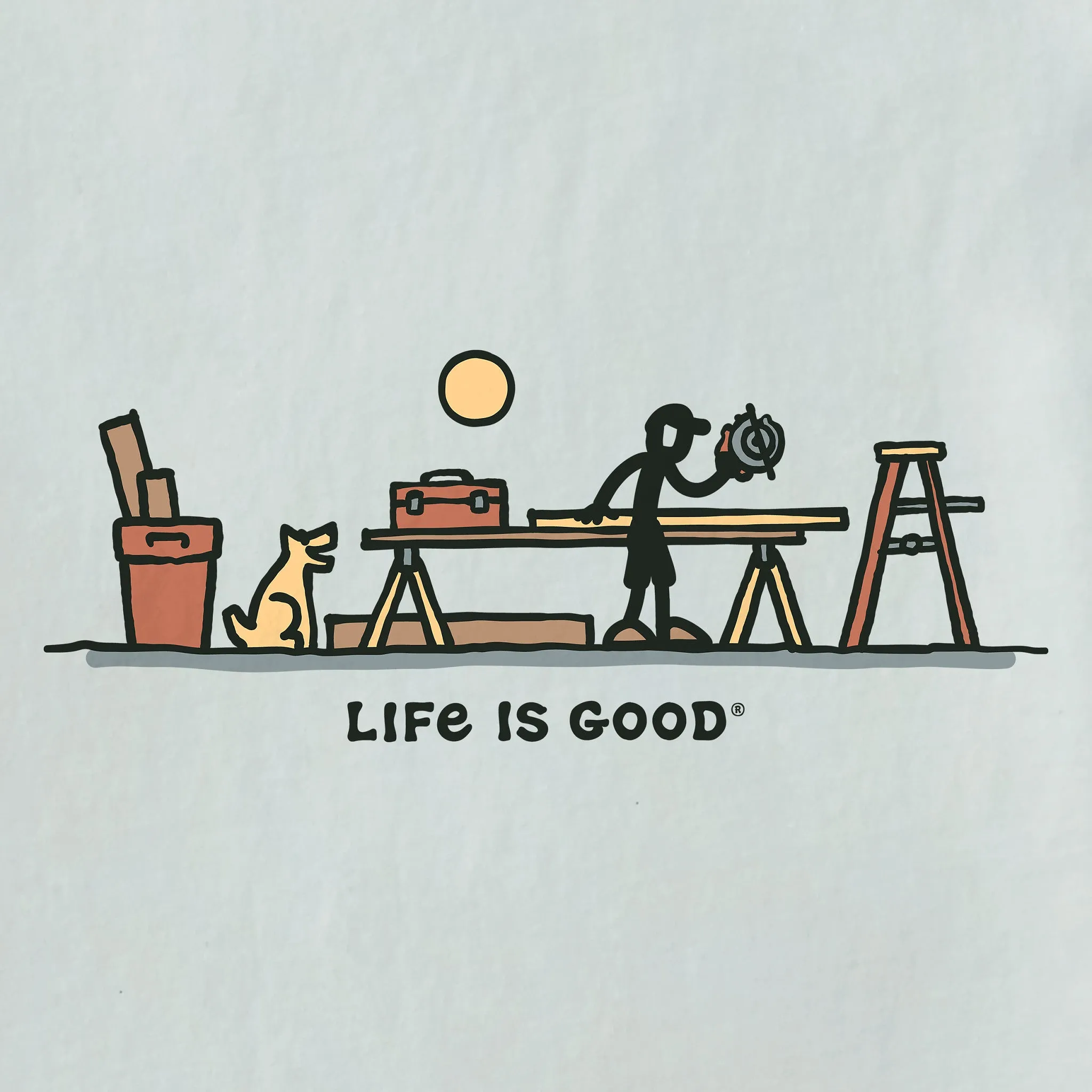 Men's Rocket & Jake Woodwork Vista Short Sleeve Tee Life is Good
