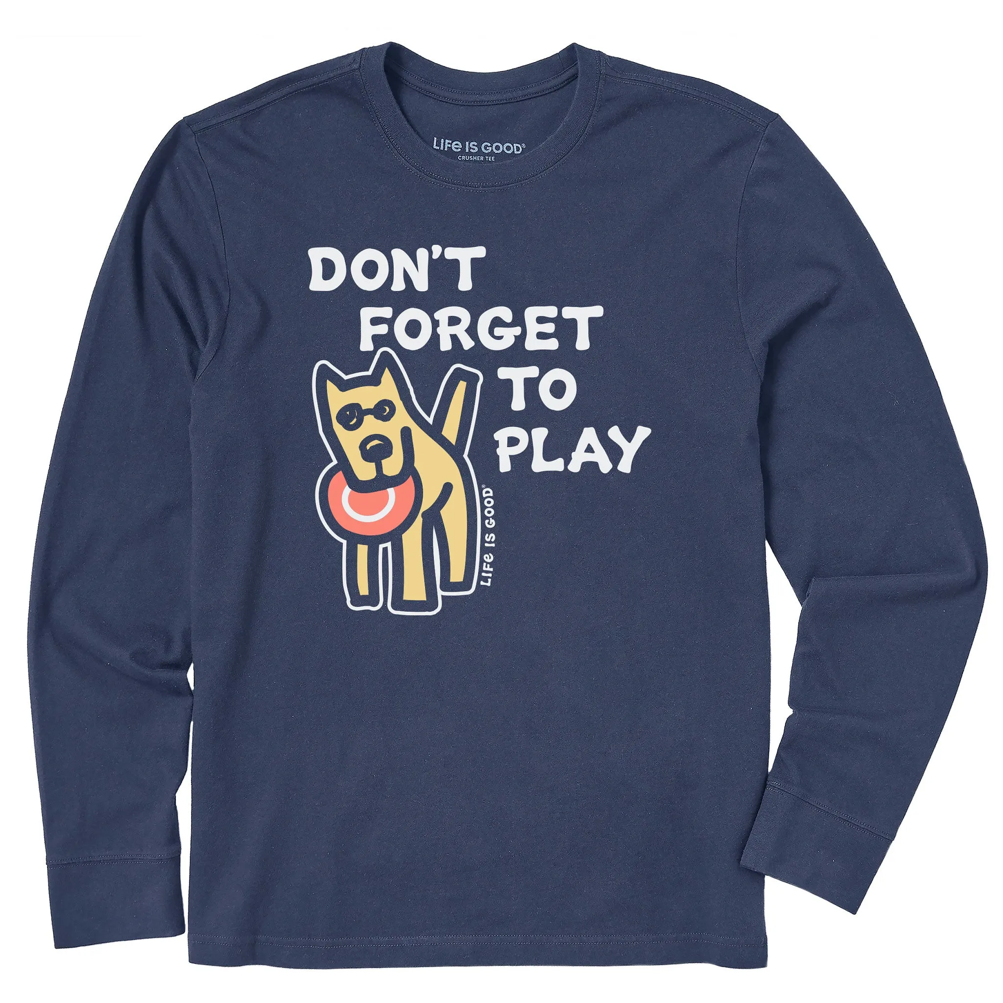 Men's Rocket Don't Forget to Play Long Sleeve Crusher Tee Life is Good
