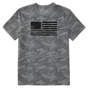 Men's Rustic American Flag Short Sleeve Allover Printed Crusher Tee Life is Good