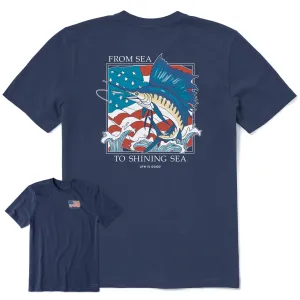 Men's Sailfish Sea To Shining Sea Short Sleeve Crusher Tee Life is Good