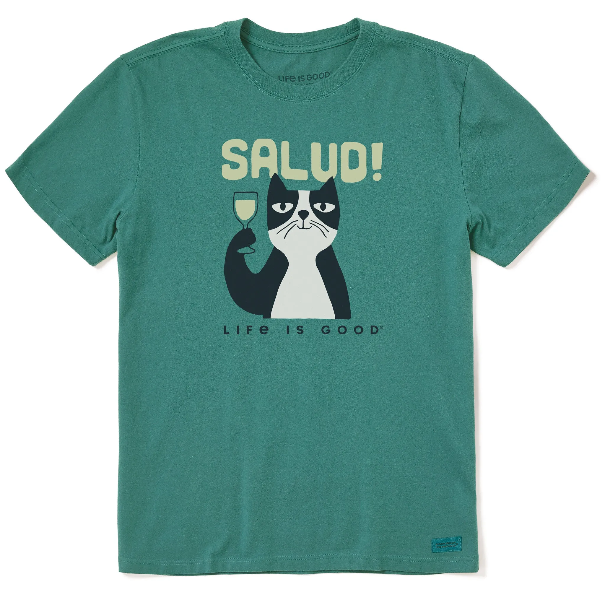 Men's Salud Cat Short Sleeve Crusher Tee Life is Good