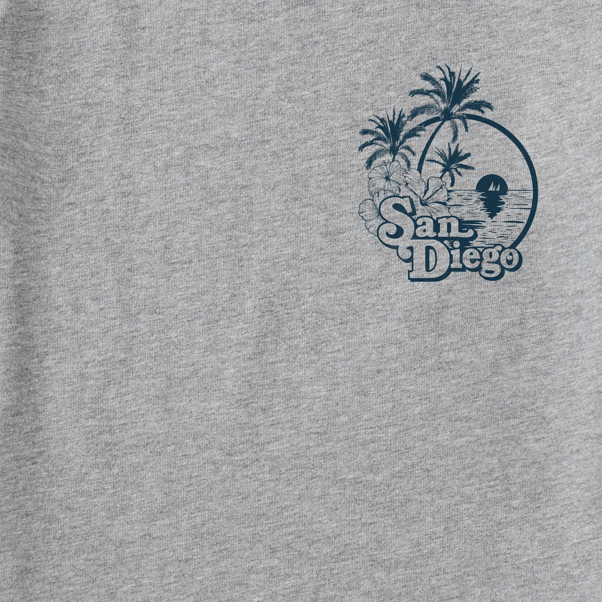 Men's San Diego Hibiscus Palms Short Sleeve Crusher Tee Life is Good