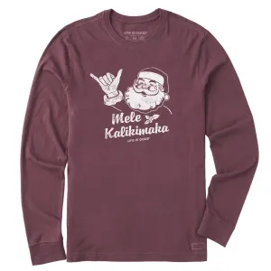 Men's Santa Mele Kalikimaka Long Sleeve Crusher Tee Life is Good