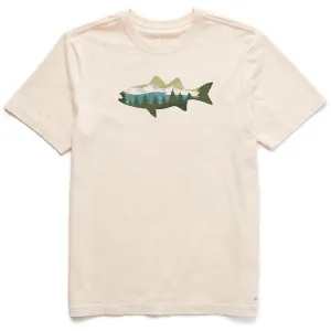 Men's Scenic Pines and Mountain Fish Short Sleeve Crusher Tee Life is Good