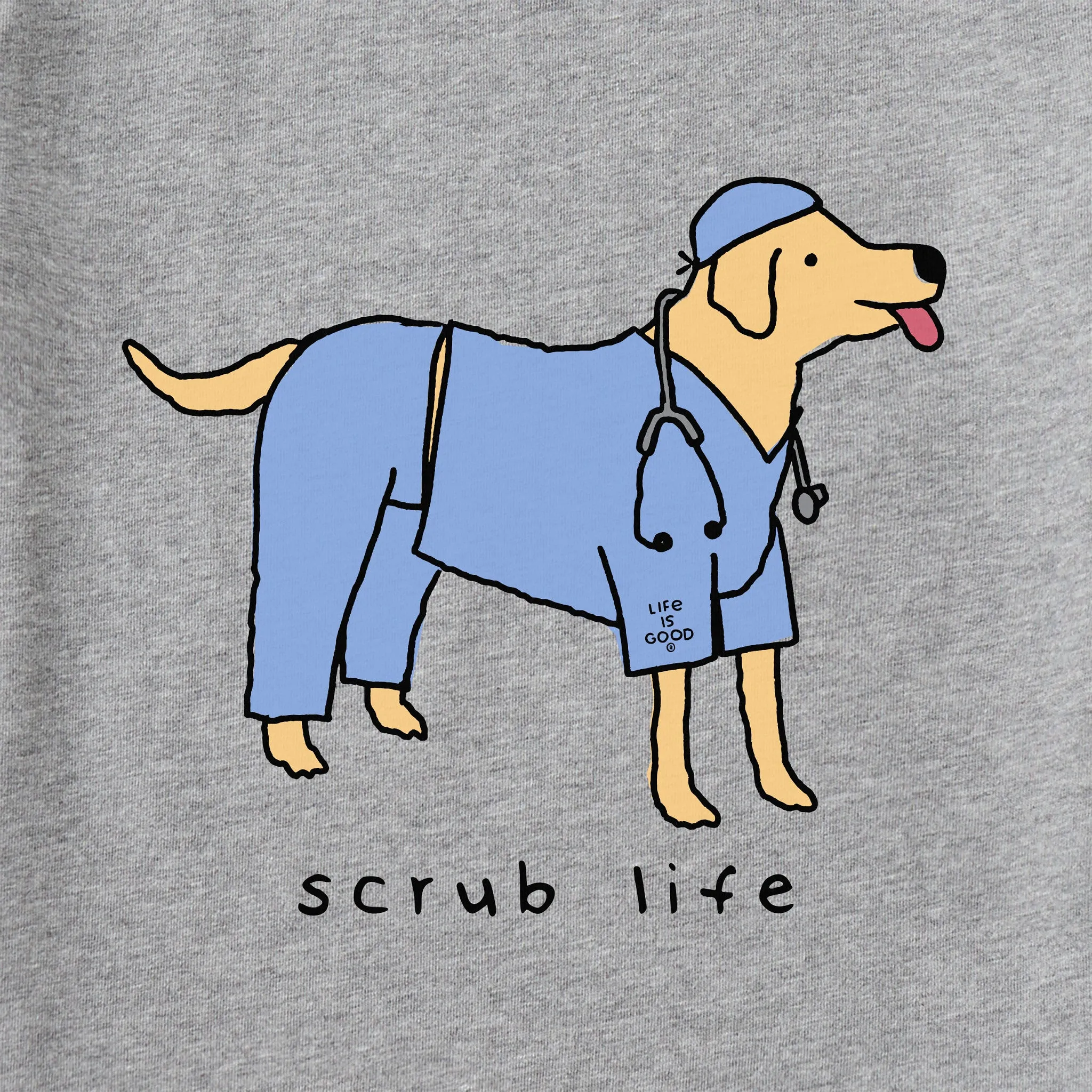 Men's Scrub Life Dog Short Sleeve Crusher Tee Life is Good