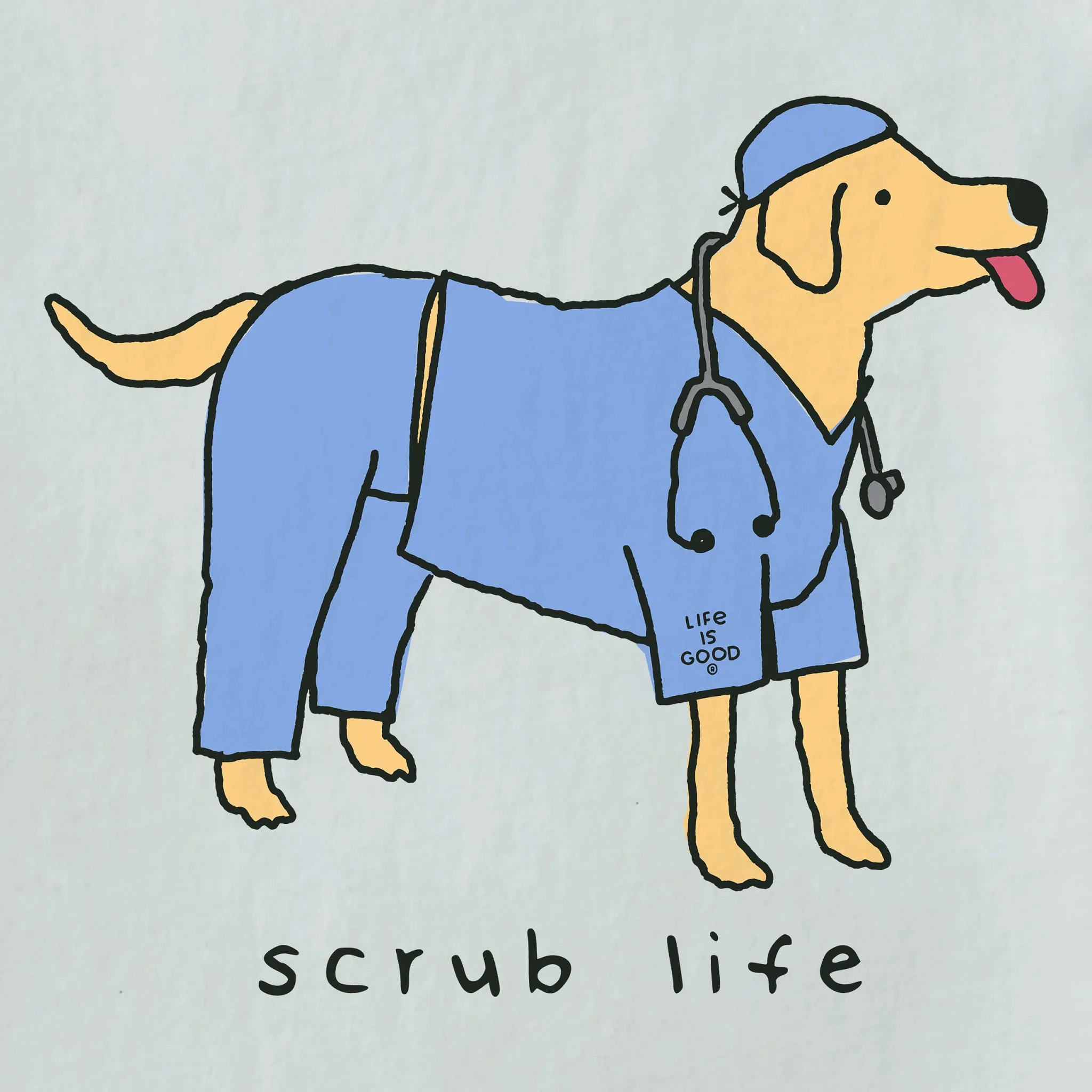 Men's Scrub Life Dog Short Sleeve Crusher Tee Life is Good