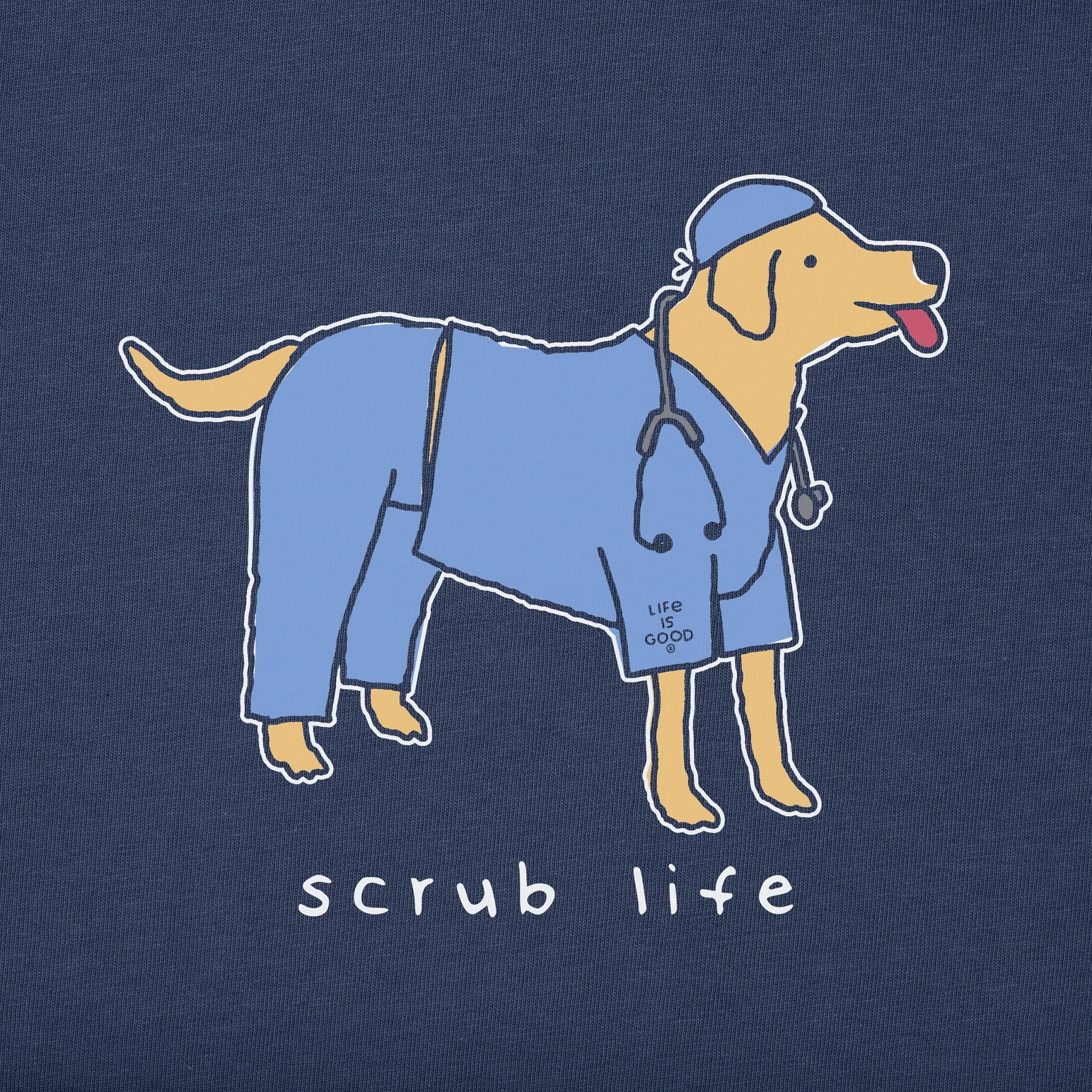 Men's Scrub Life Dog Short Sleeve Crusher Tee Life is Good