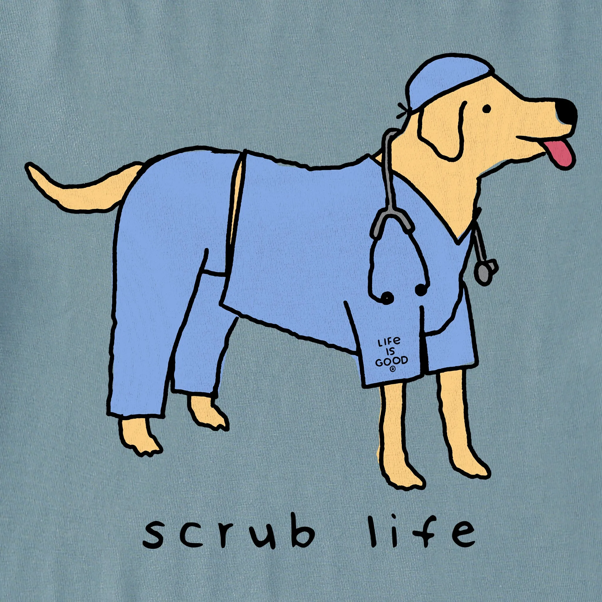 Men's Scrub Life Dog Short Sleeve Crusher Tee Life is Good