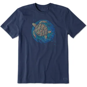 Men's Sea Turtle Swim Short Sleeve Crusher Tee Life is Good