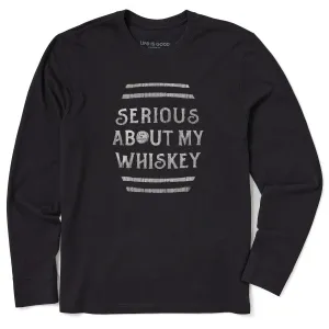 Men's Serious About My Whiskey Long Sleeve Crusher Tee Life is Good