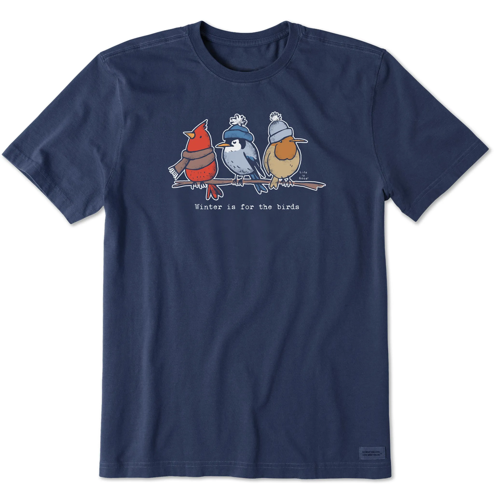 Men's Shady Winter is for the Birds Short Sleeve Crusher Tee Life is Good