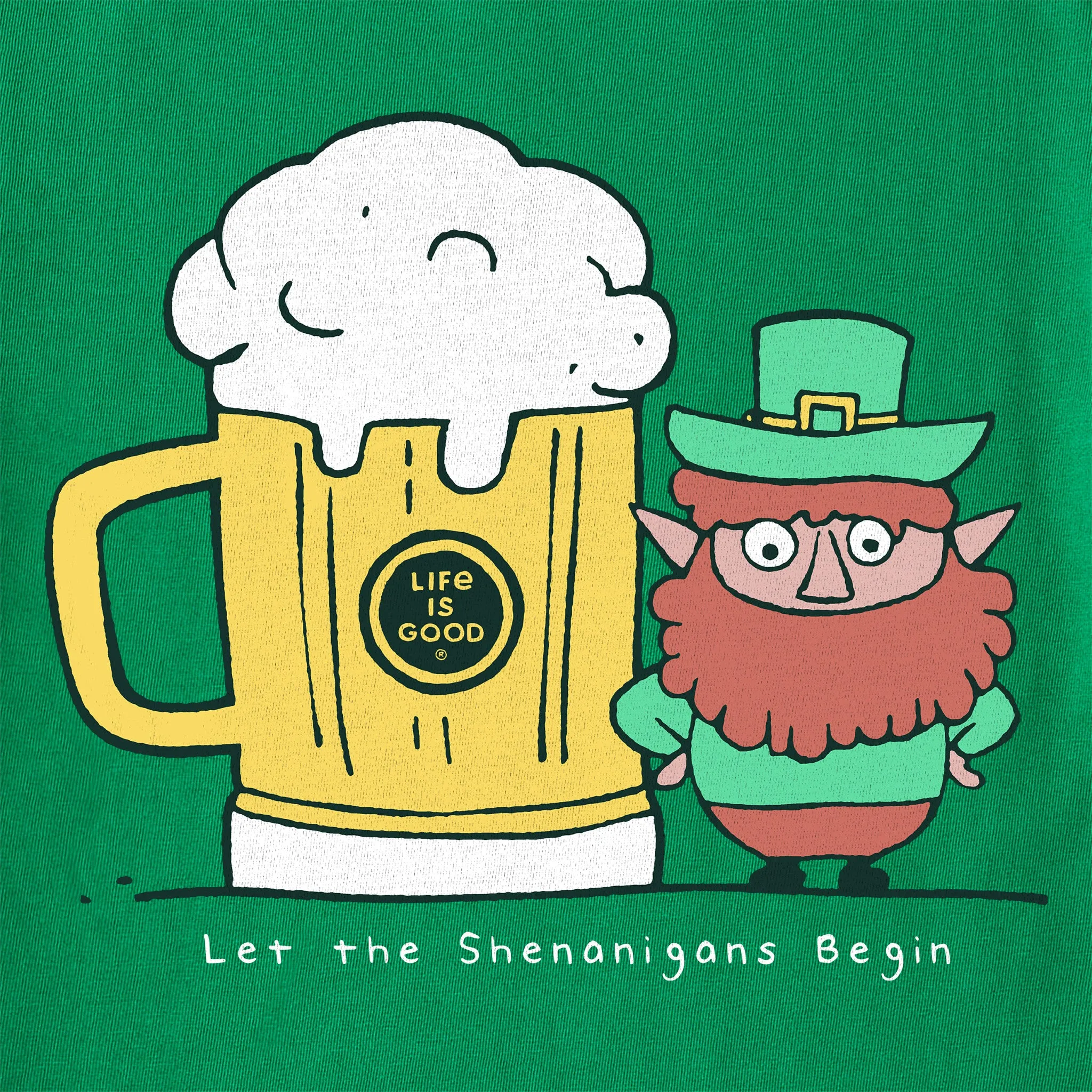 Men's Shenanigans Irish Beer Short Sleeve Crusher Tee Life is Good
