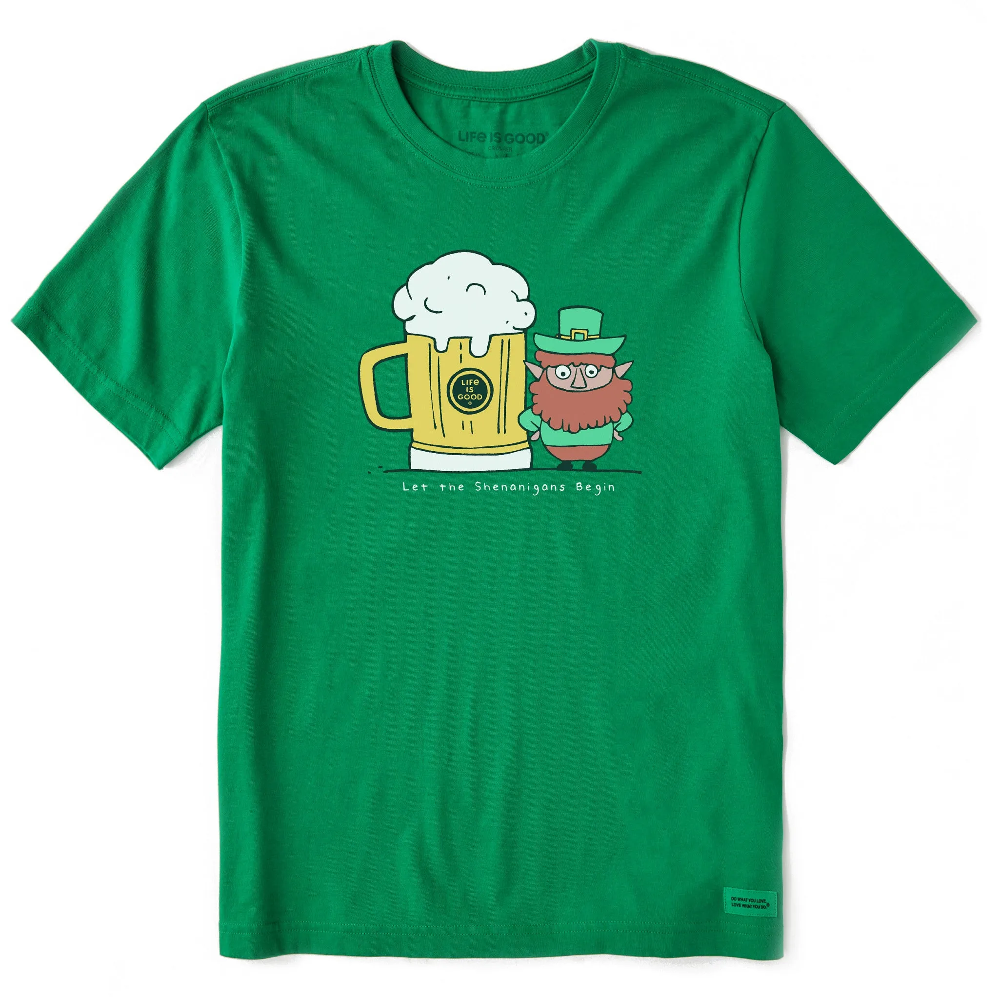 Men's Shenanigans Irish Beer Short Sleeve Crusher Tee Life is Good
