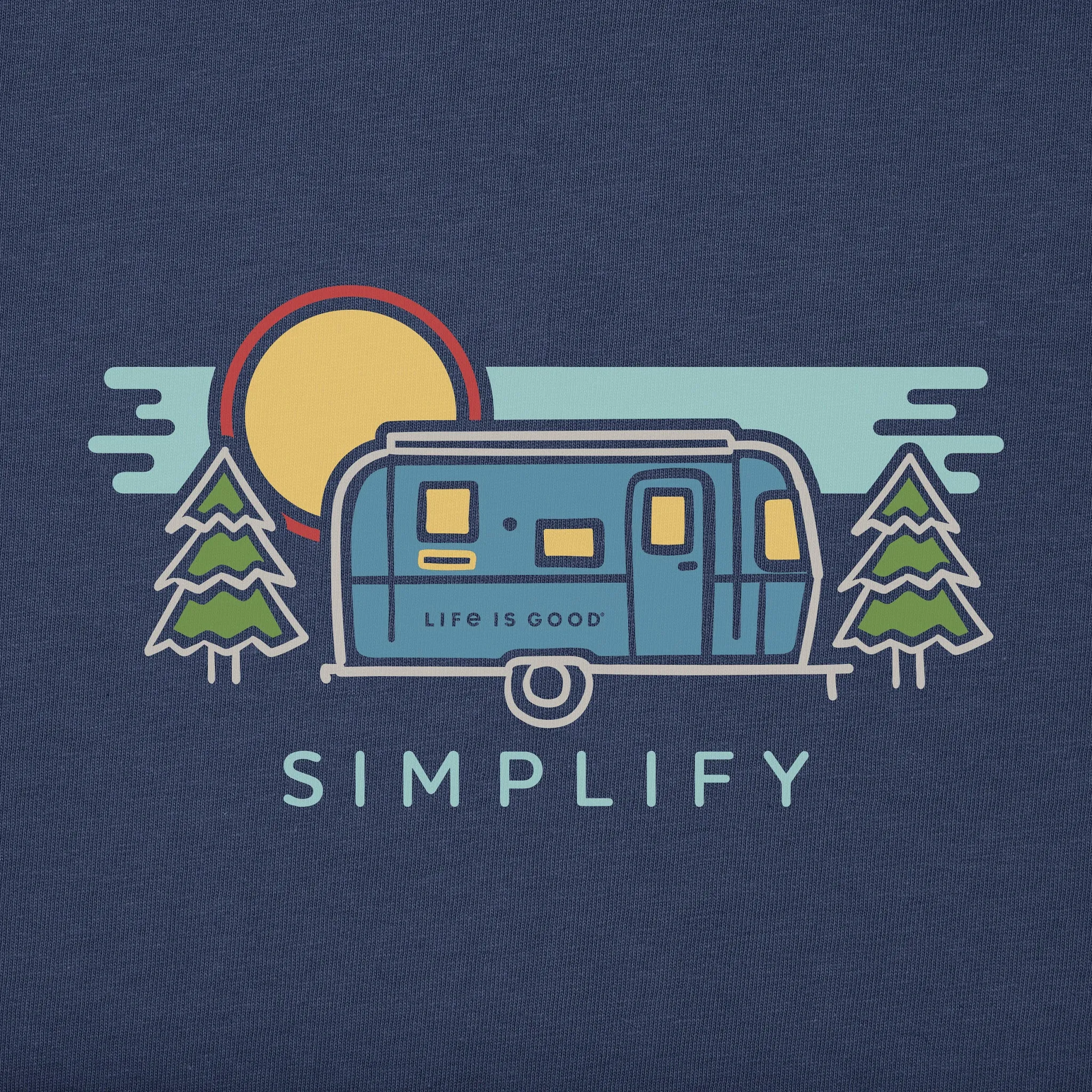 Men's Simplify Camper Short Sleeve Crusher Tee Life is Good