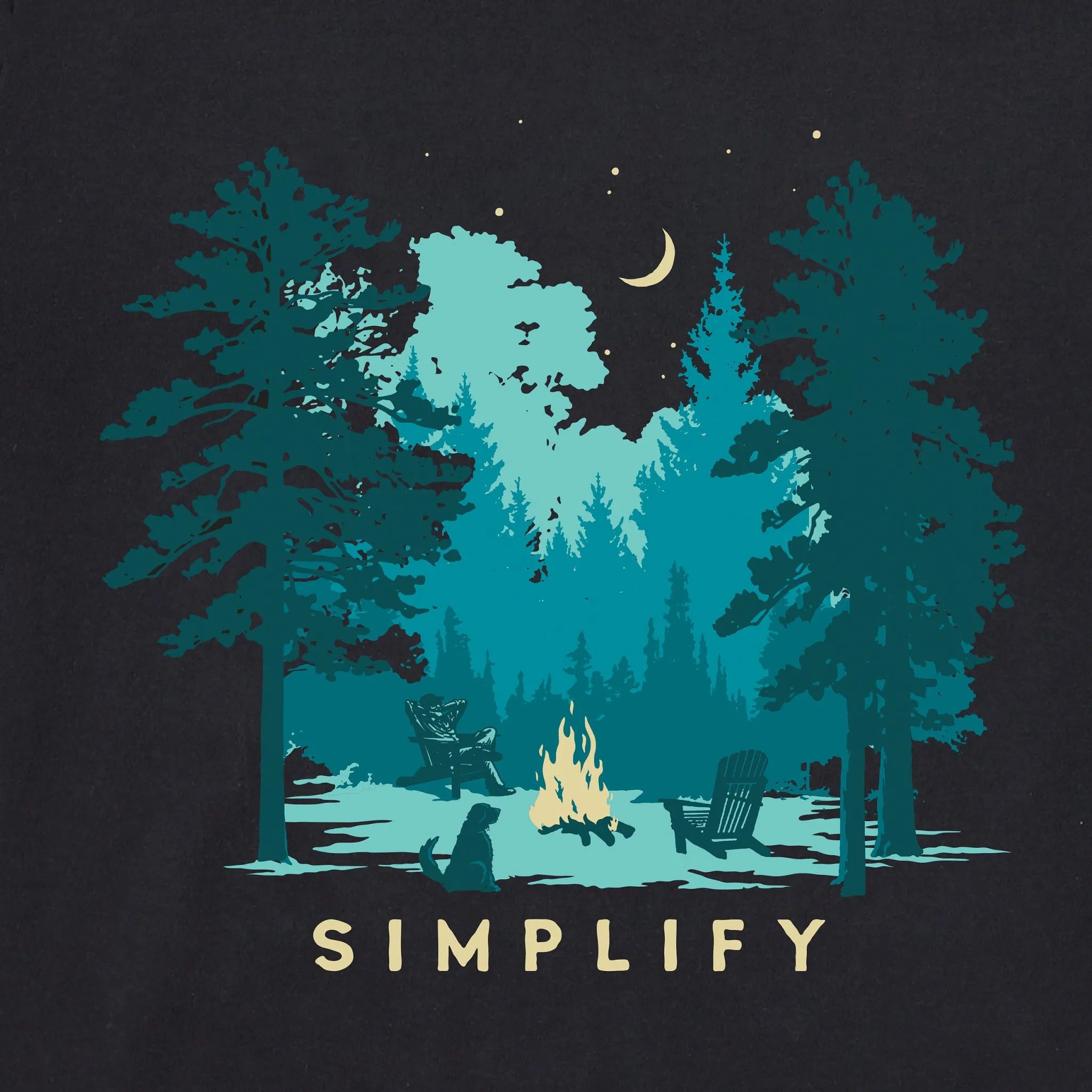 Men's Simplify Campfire Long Sleeve Crusher Tee Life is Good