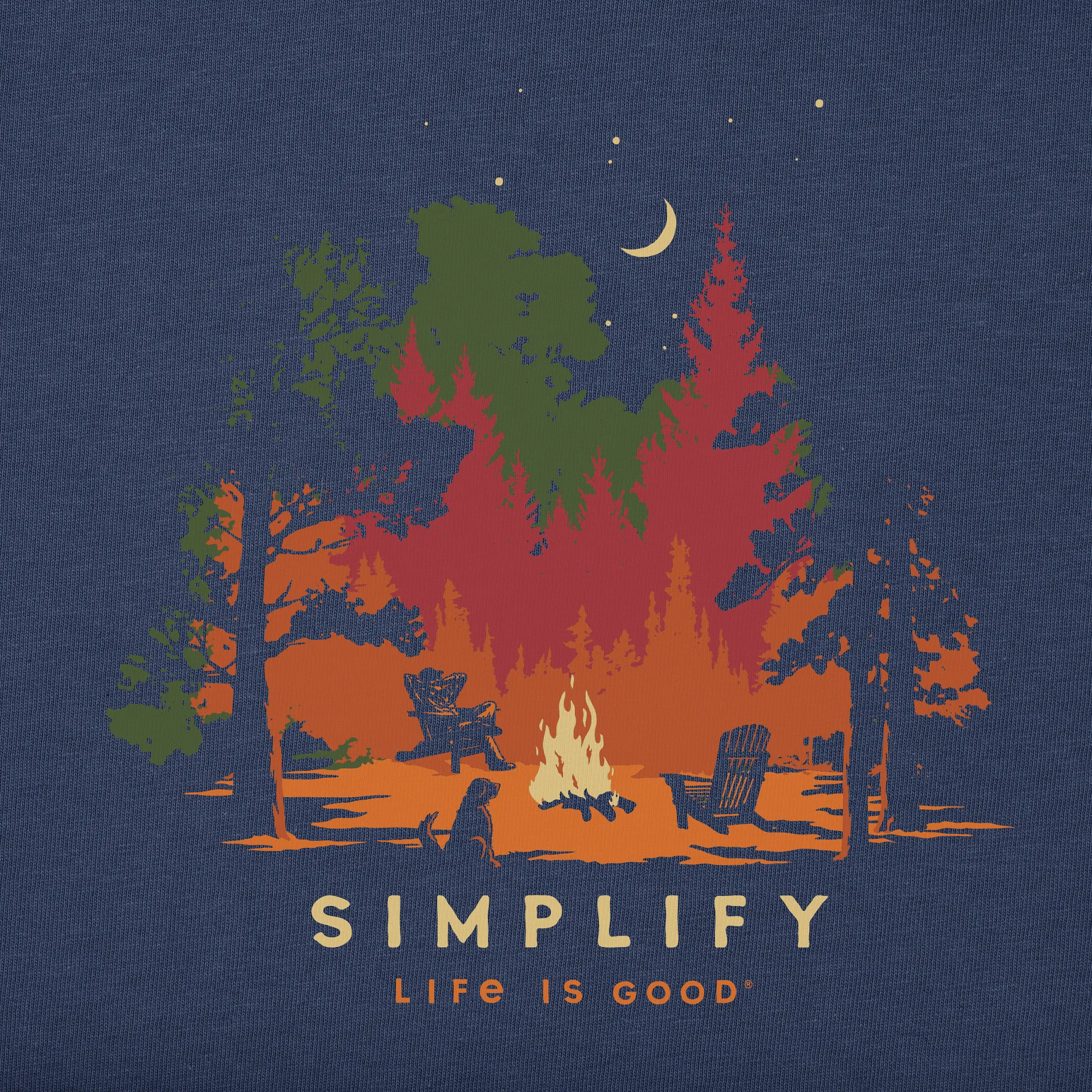 Men's Simplify Campfire Short Sleeve Tee Life is Good