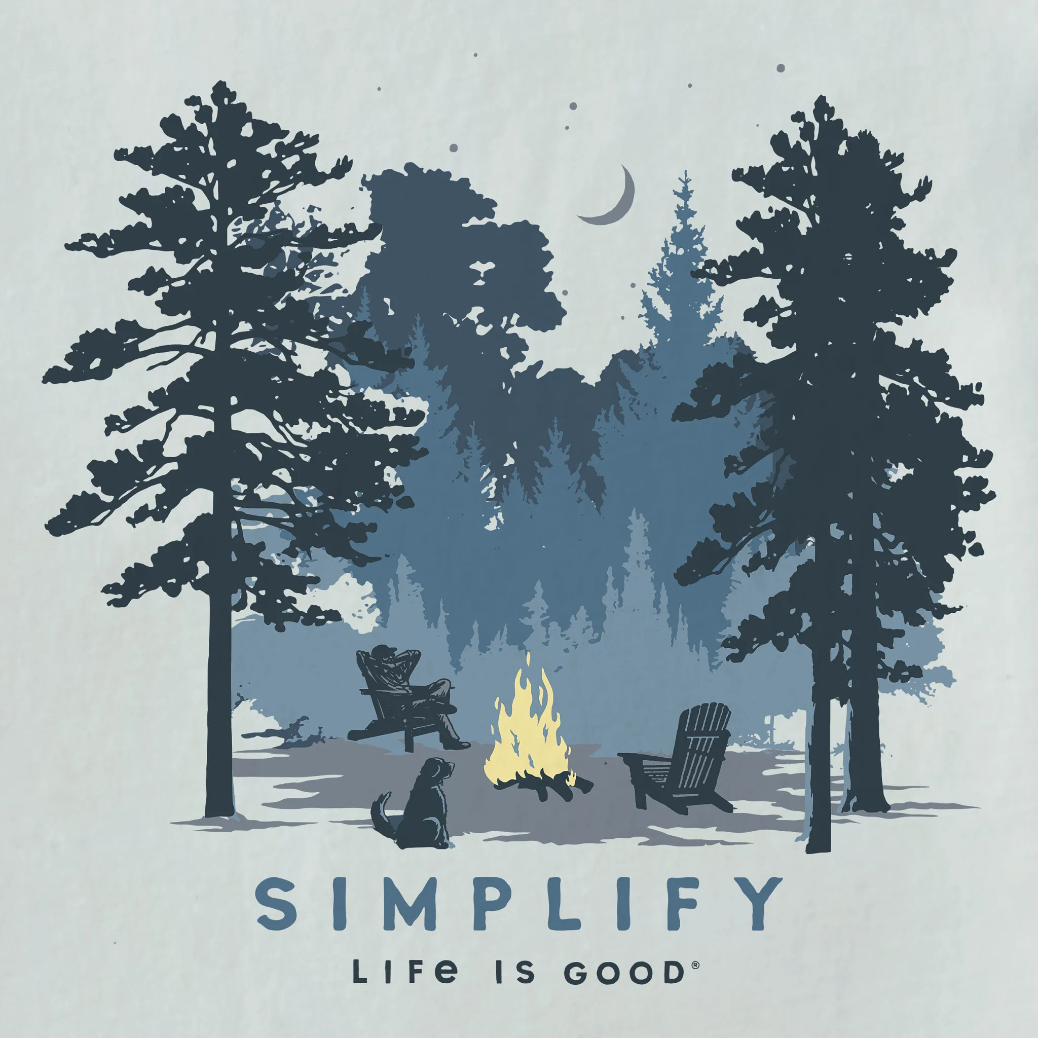 Men's Simplify Campfire Short Sleeve Tee Life is Good