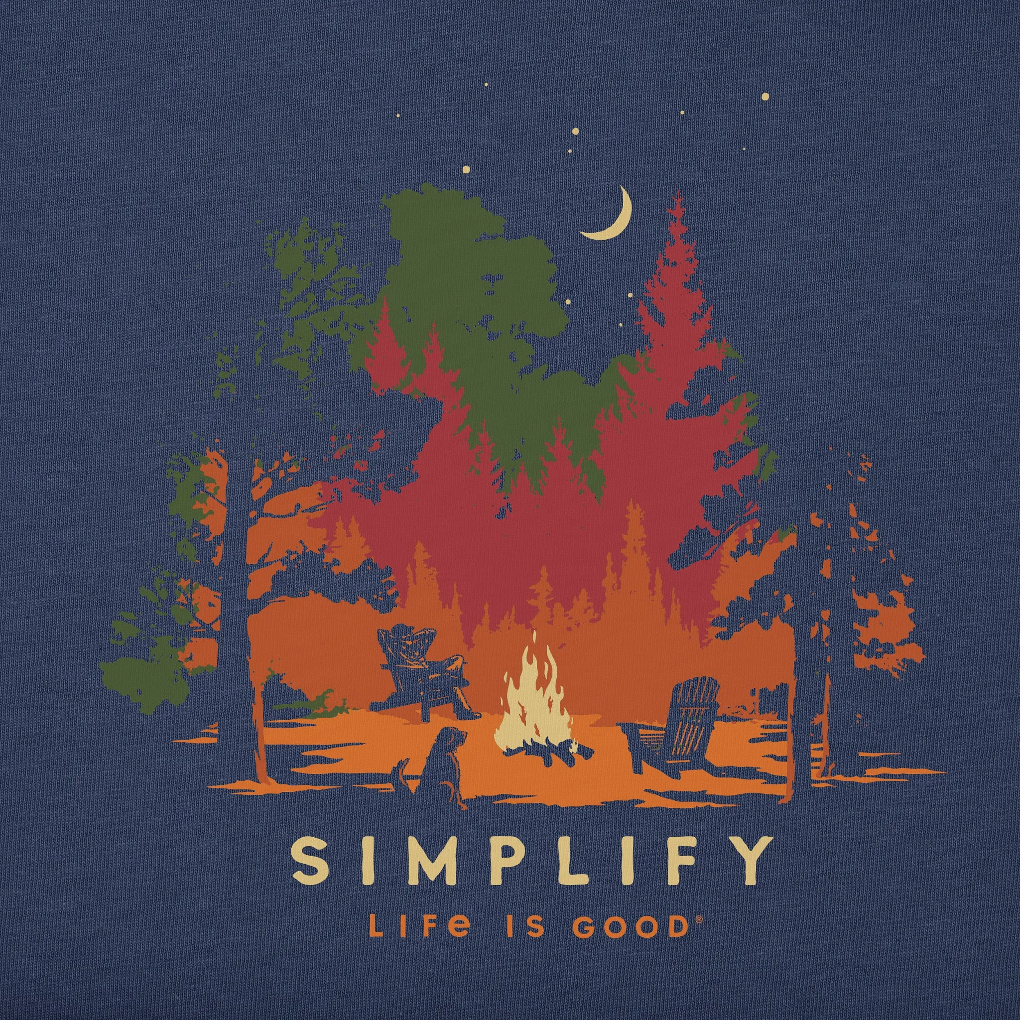 Men's Simplify Campfire Short Sleeve Tee Life is Good