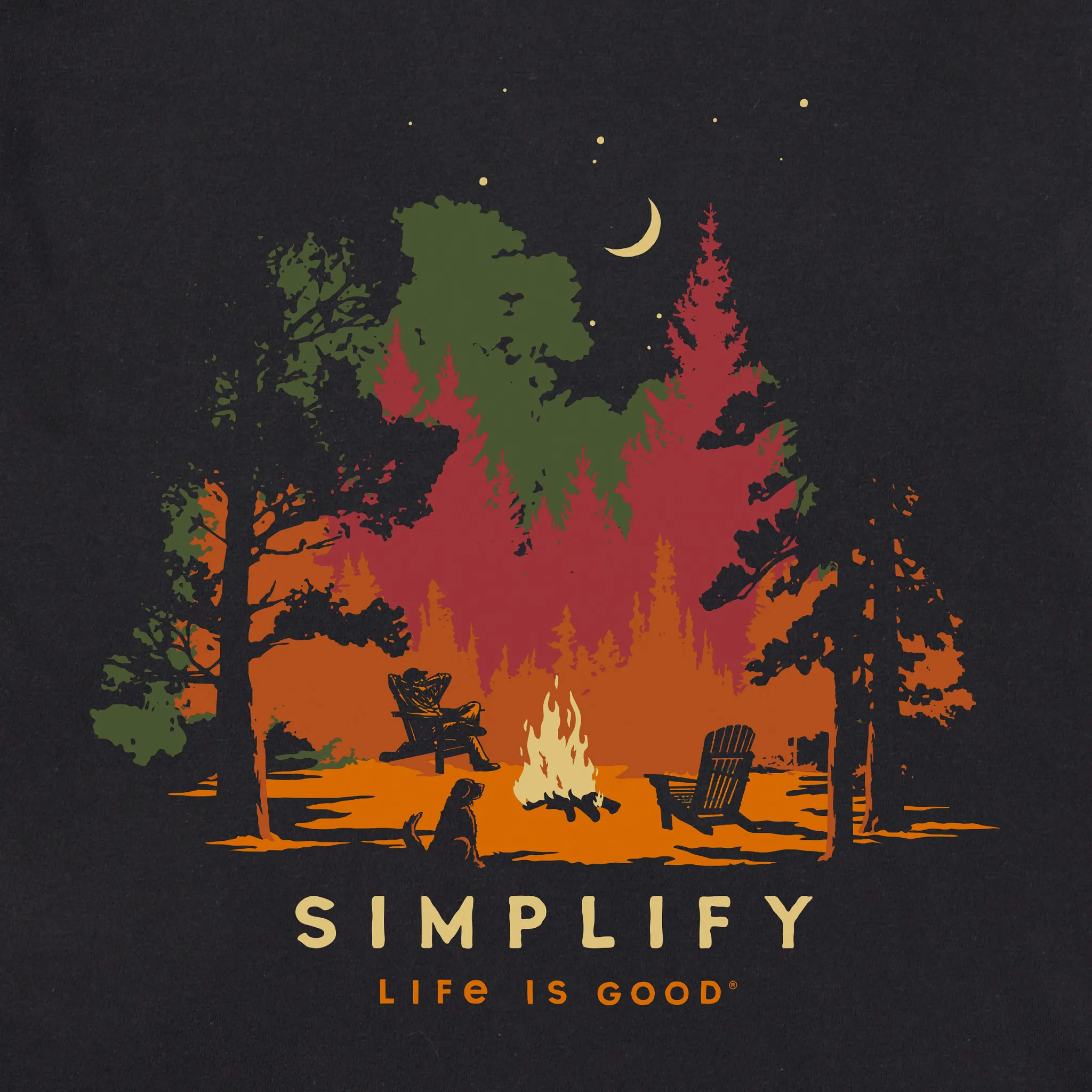 Men's Simplify Campfire Short Sleeve Tee Life is Good