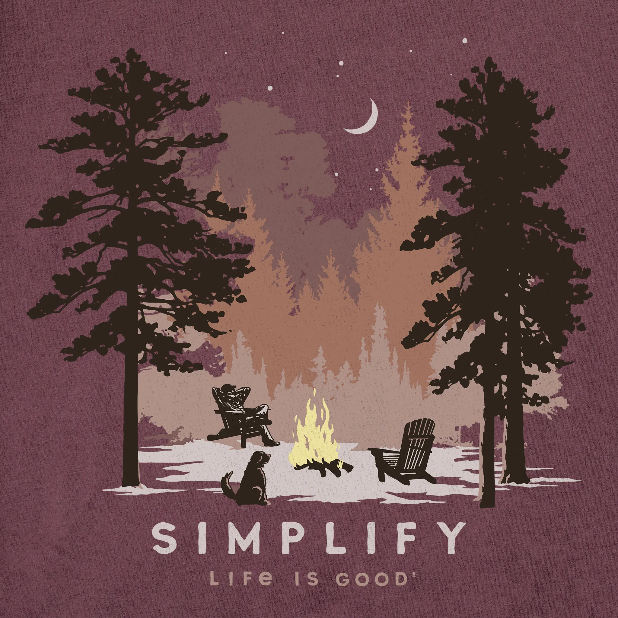 Men's Simplify Campfire Short Sleeve Tee Life is Good