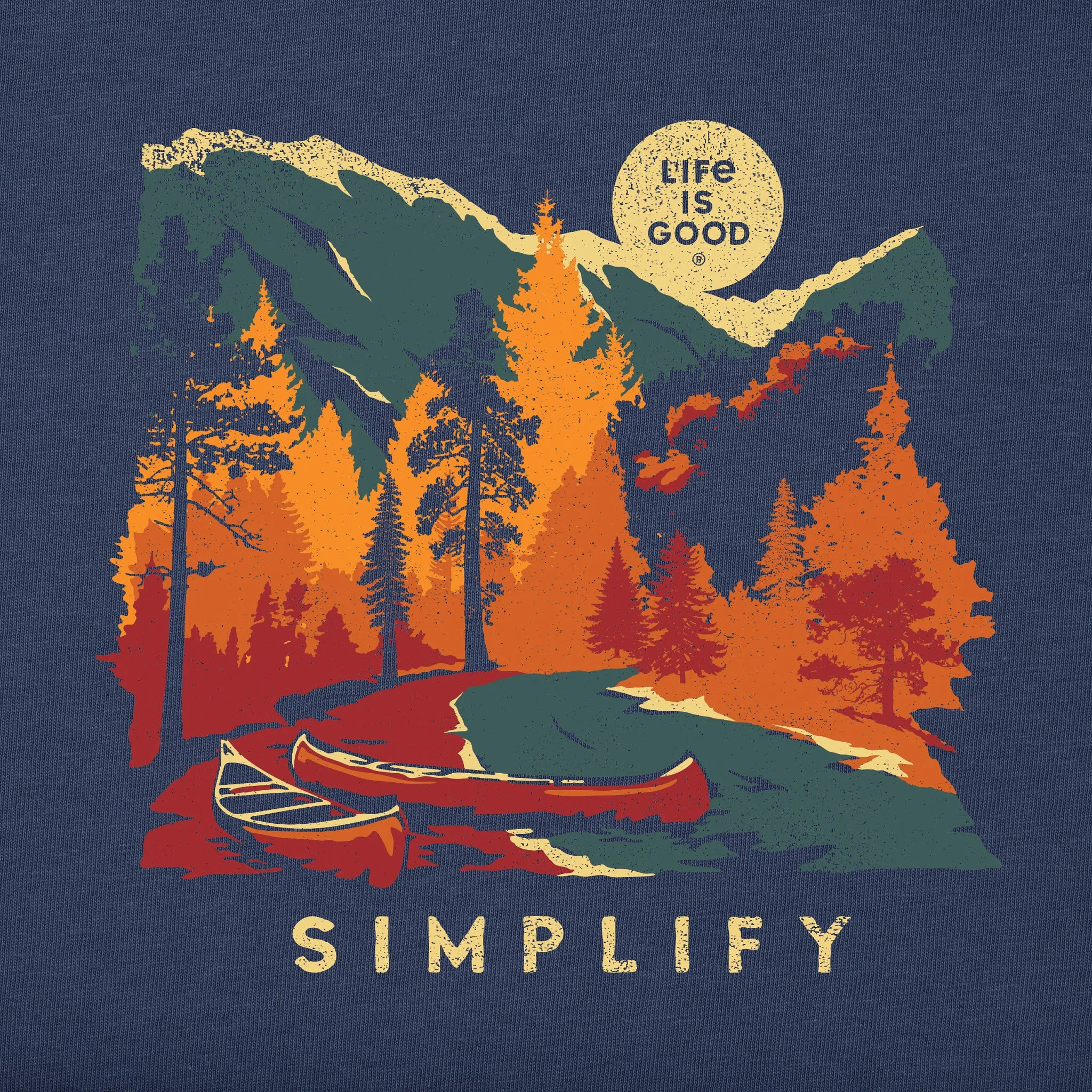 Men's Simplify Canoes Short Sleeve Crusher-LITE Tee Life is Good
