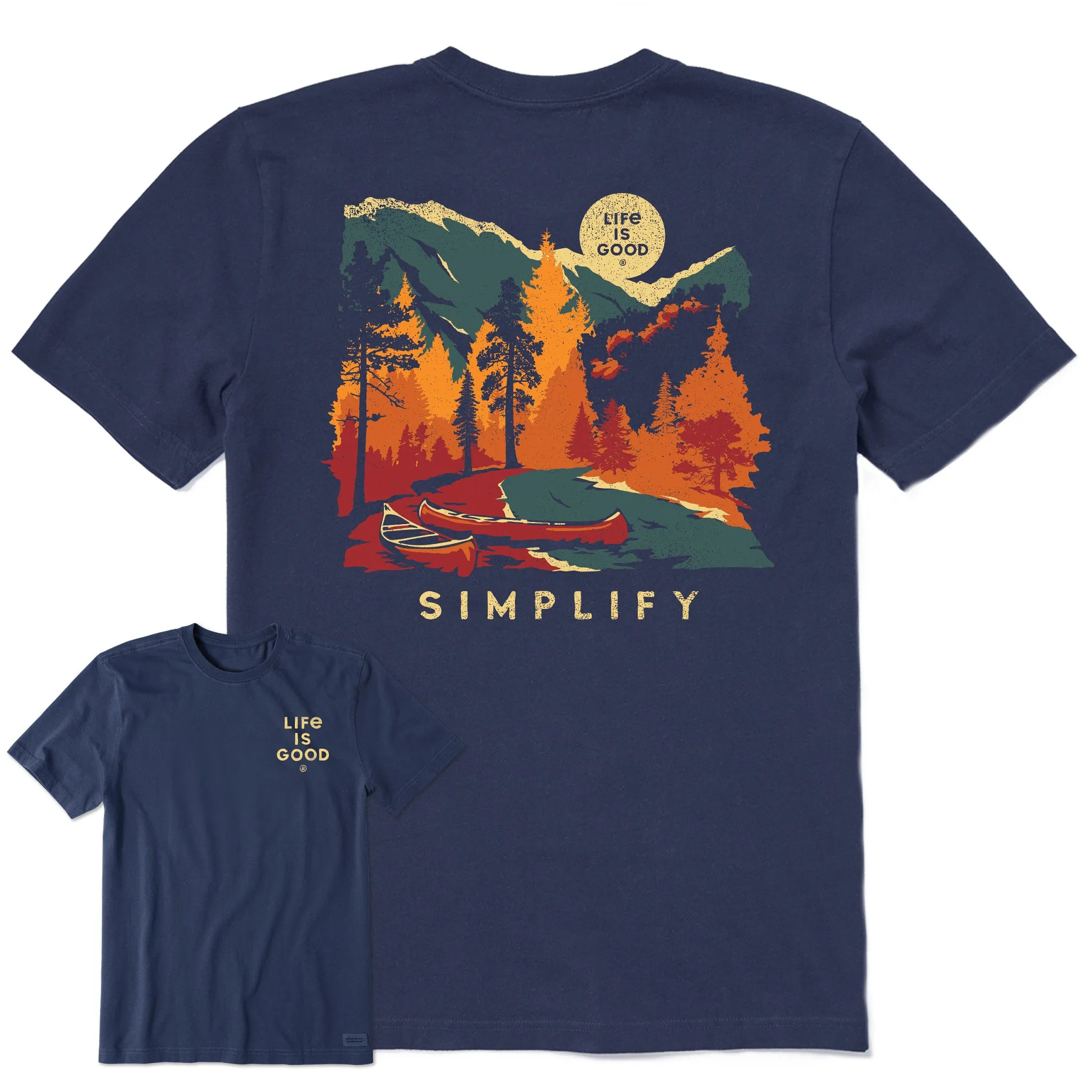 Men's Simplify Canoes Short Sleeve Crusher-LITE Tee Life is Good