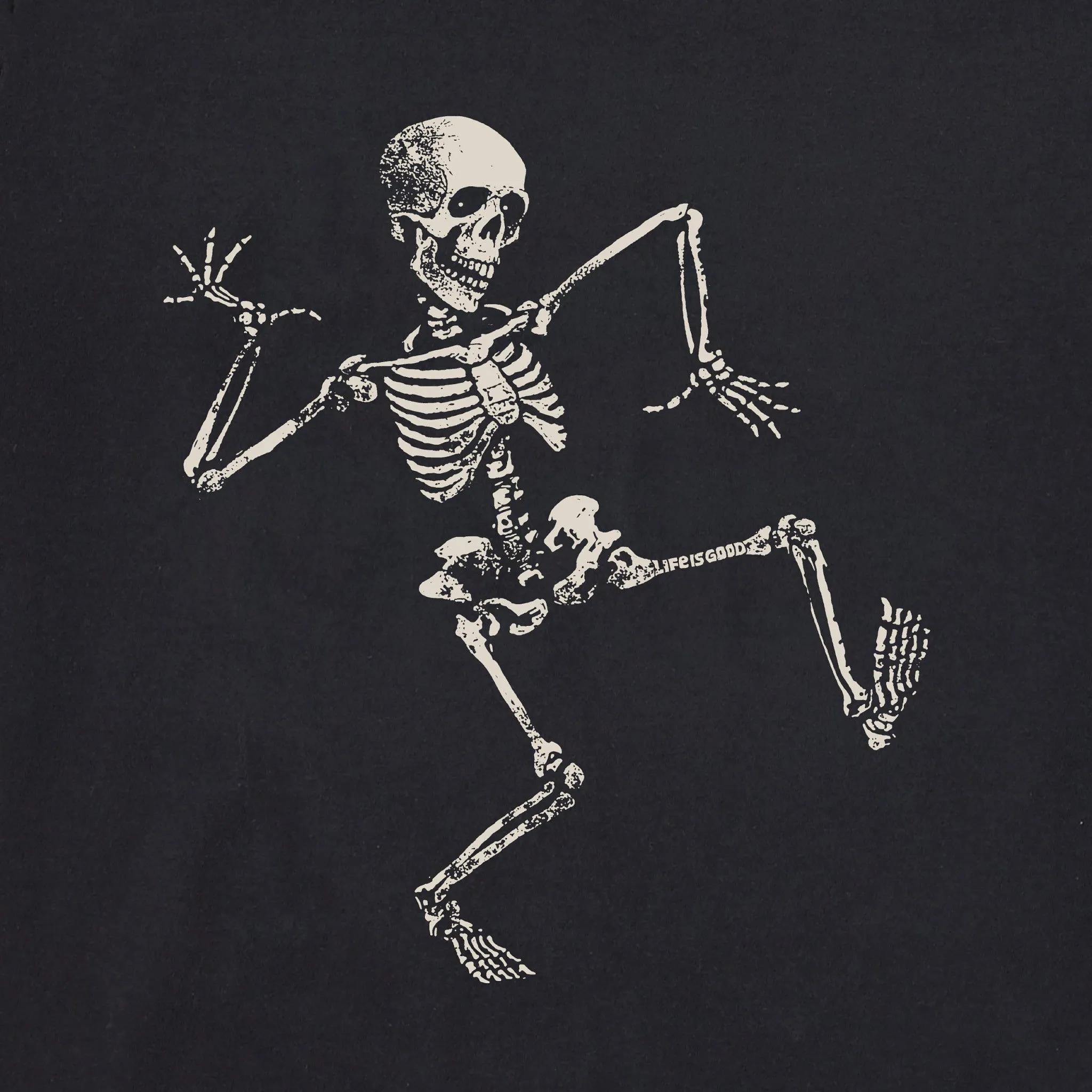 Men's Skeleton Dance Long Sleeve Crusher Tee Life is Good