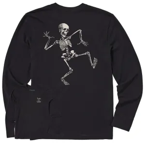 Men's Skeleton Dance Long Sleeve Crusher Tee Life is Good