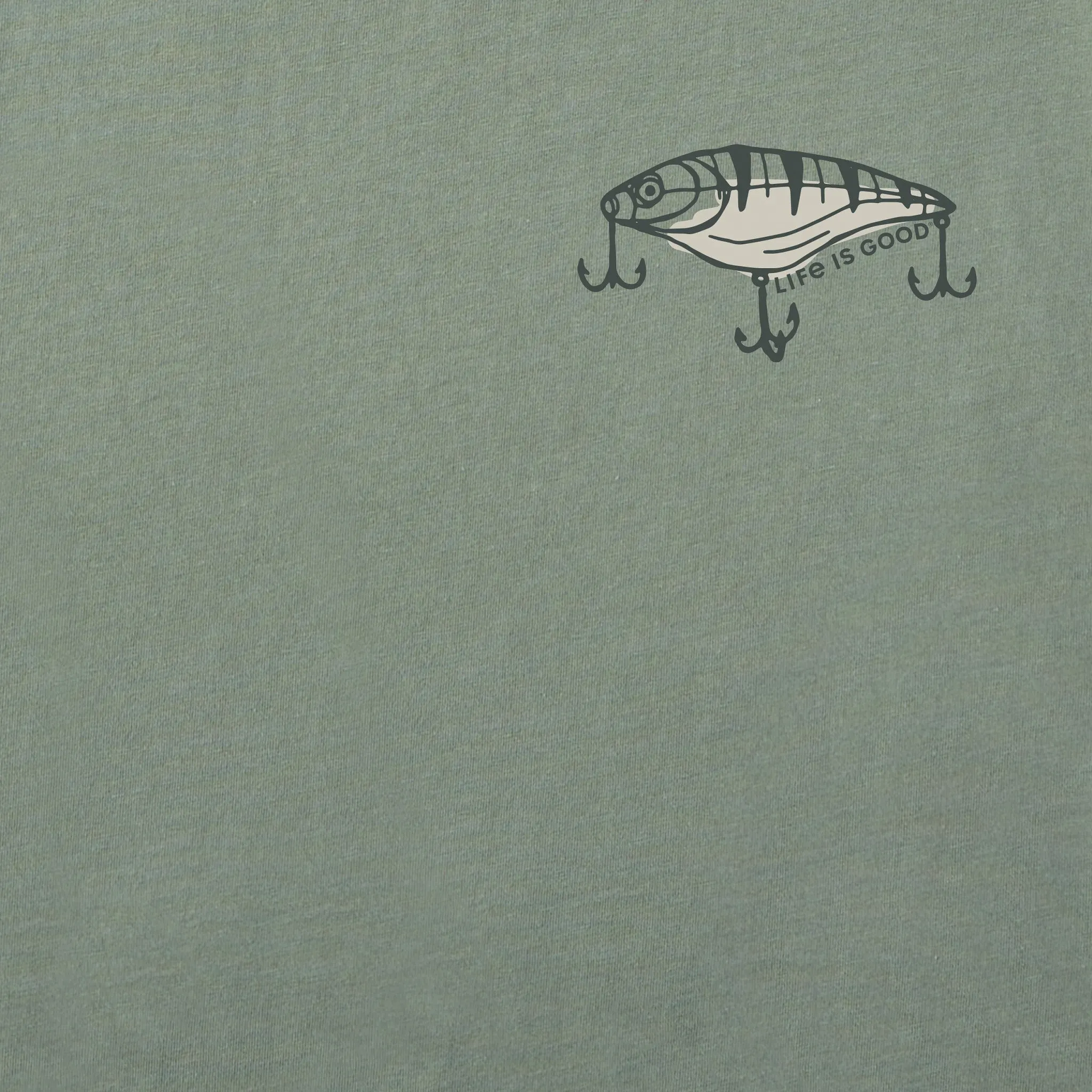 Men's Sketched Lure Long Sleeve Crusher Tee Life is Good