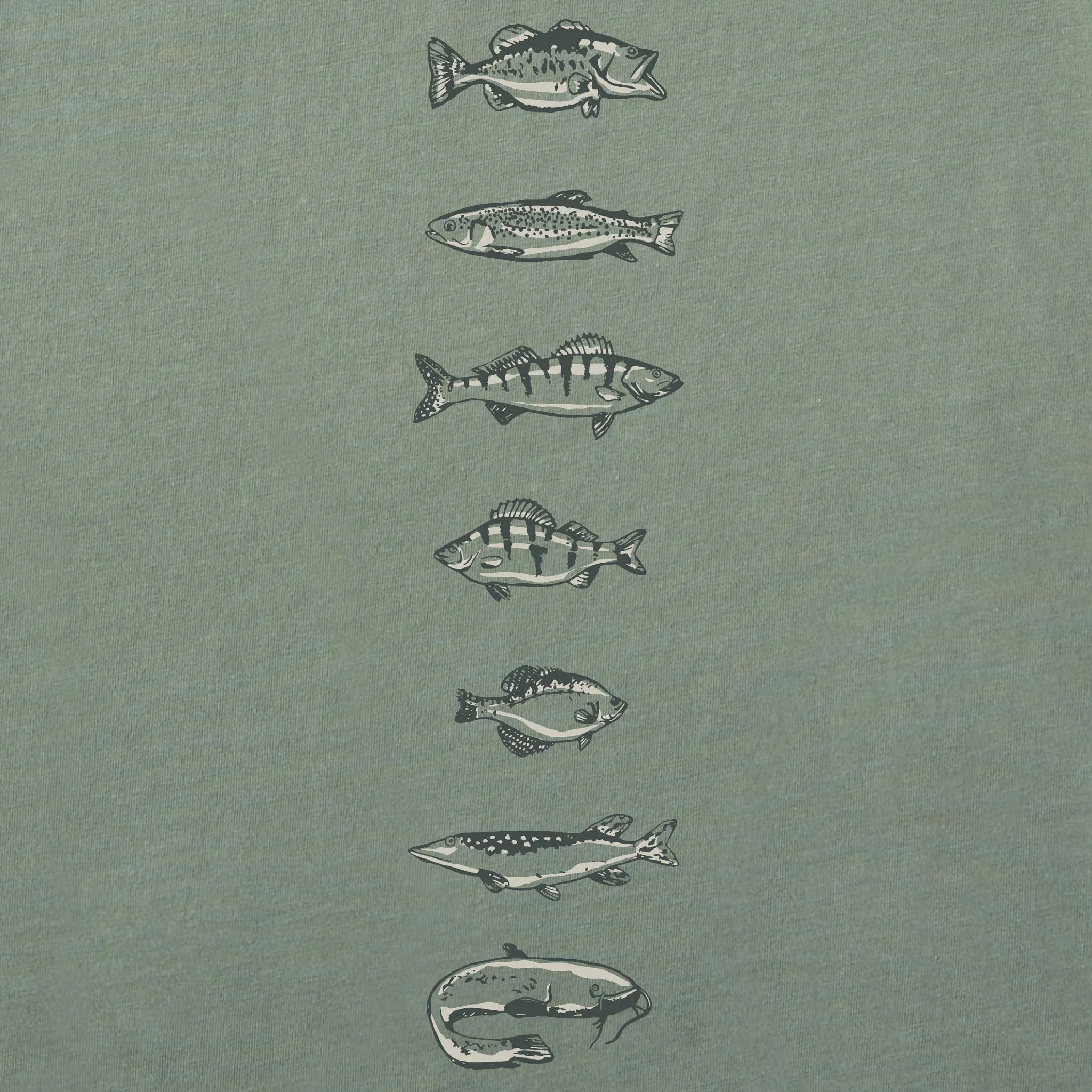 Men's Sketched Lure Long Sleeve Crusher Tee Life is Good