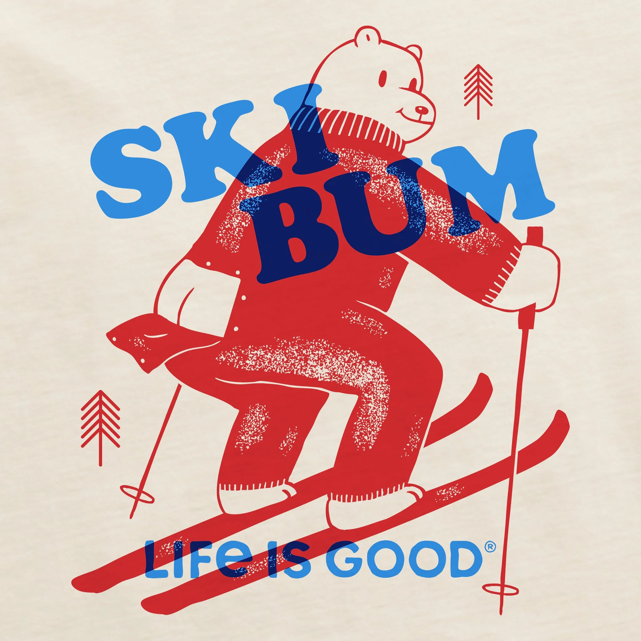 Men's Ski Bum Short Sleeve Crusher Tee Life is Good