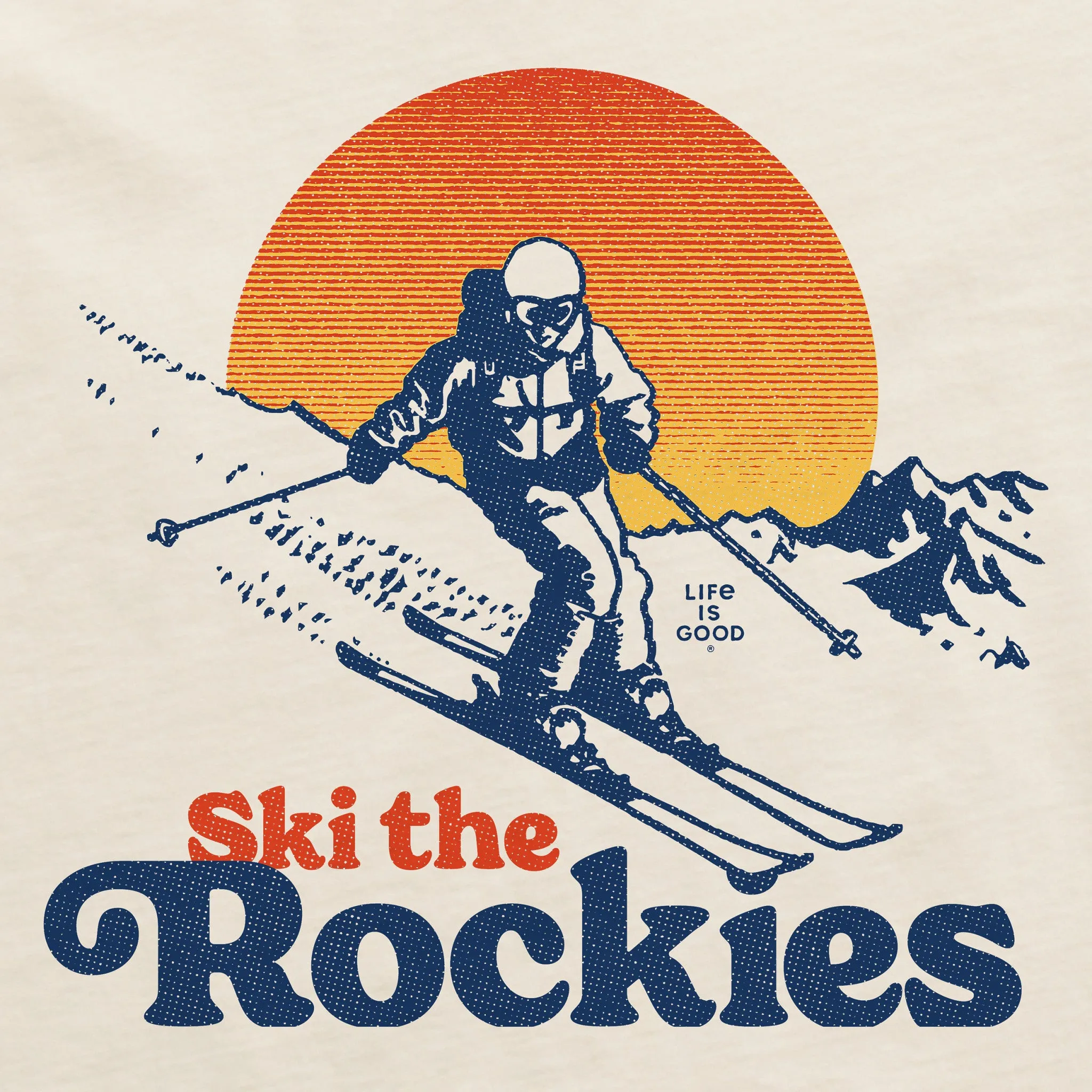 Men's Ski the Rockies Short Sleeve Crusher Tee Life is Good