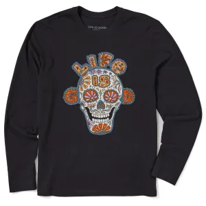 Men's Skull Long Sleeve Crusher Tee Life is Good