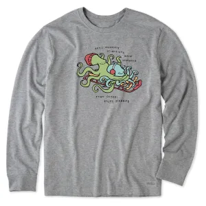 Men's Sledding Octopus Long Sleeve Crusher Tee Life is Good
