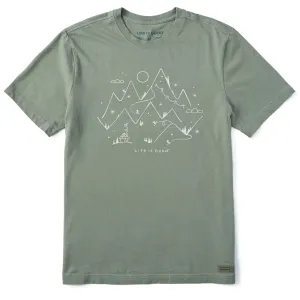 Men's Snowboard Mountain Short Sleeve Crusher Tee Life is Good