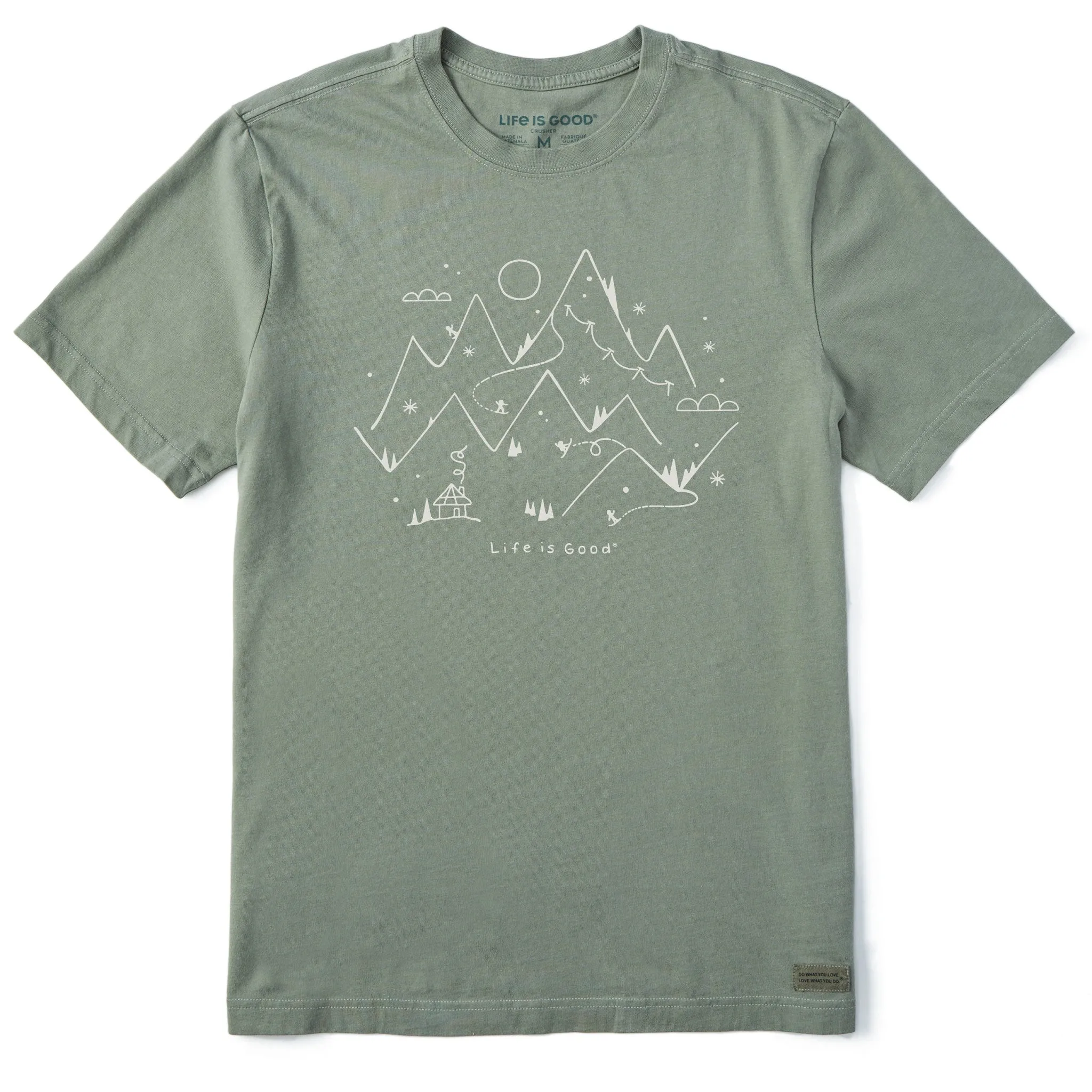 Men's Snowboard Mountain Short Sleeve Crusher Tee Life is Good