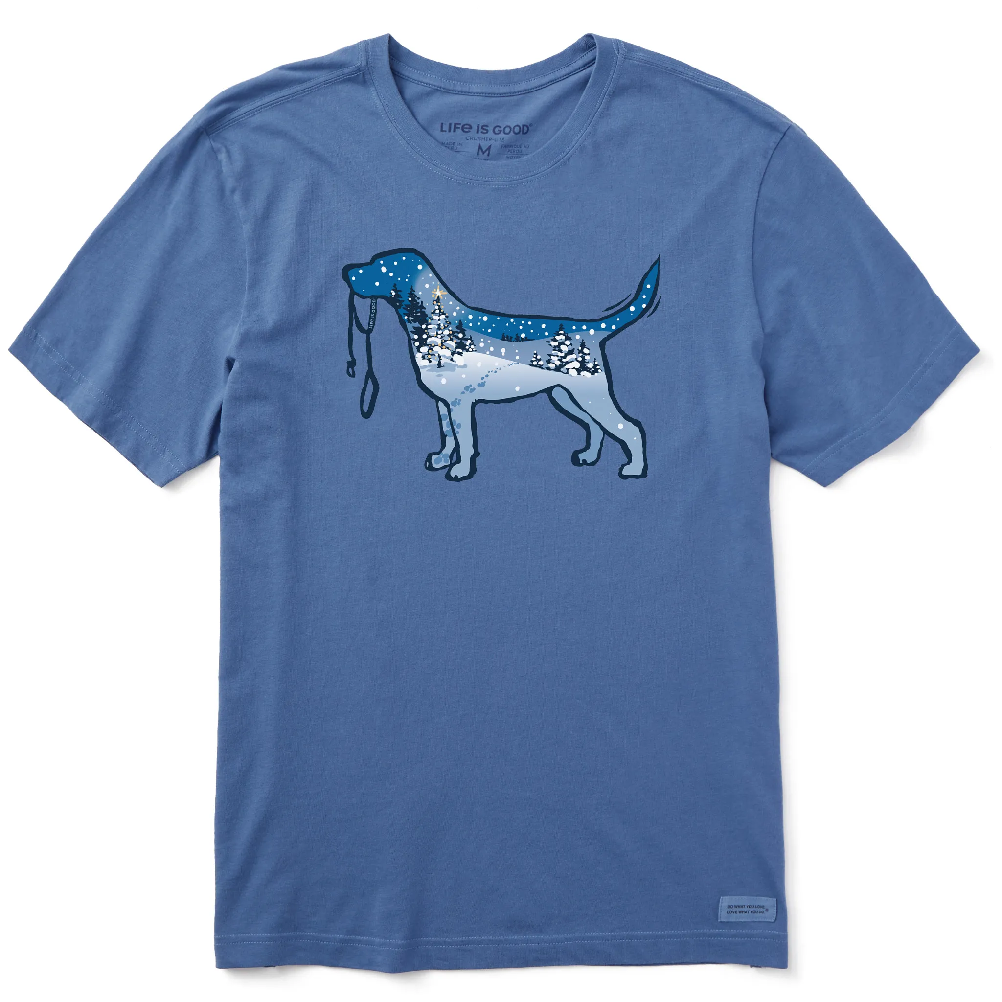 Men's Snowscape Dog Short Sleeve Crusher Tee Life is Good