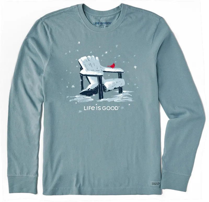 Men's Snowy Adirondack Cardinal Long Sleeve Crusher Tee Life is Good