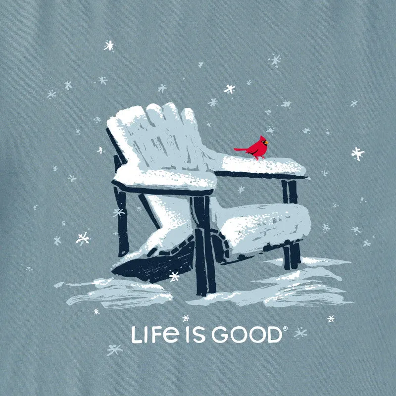 Men's Snowy Adirondack Cardinal Long Sleeve Crusher Tee Life is Good