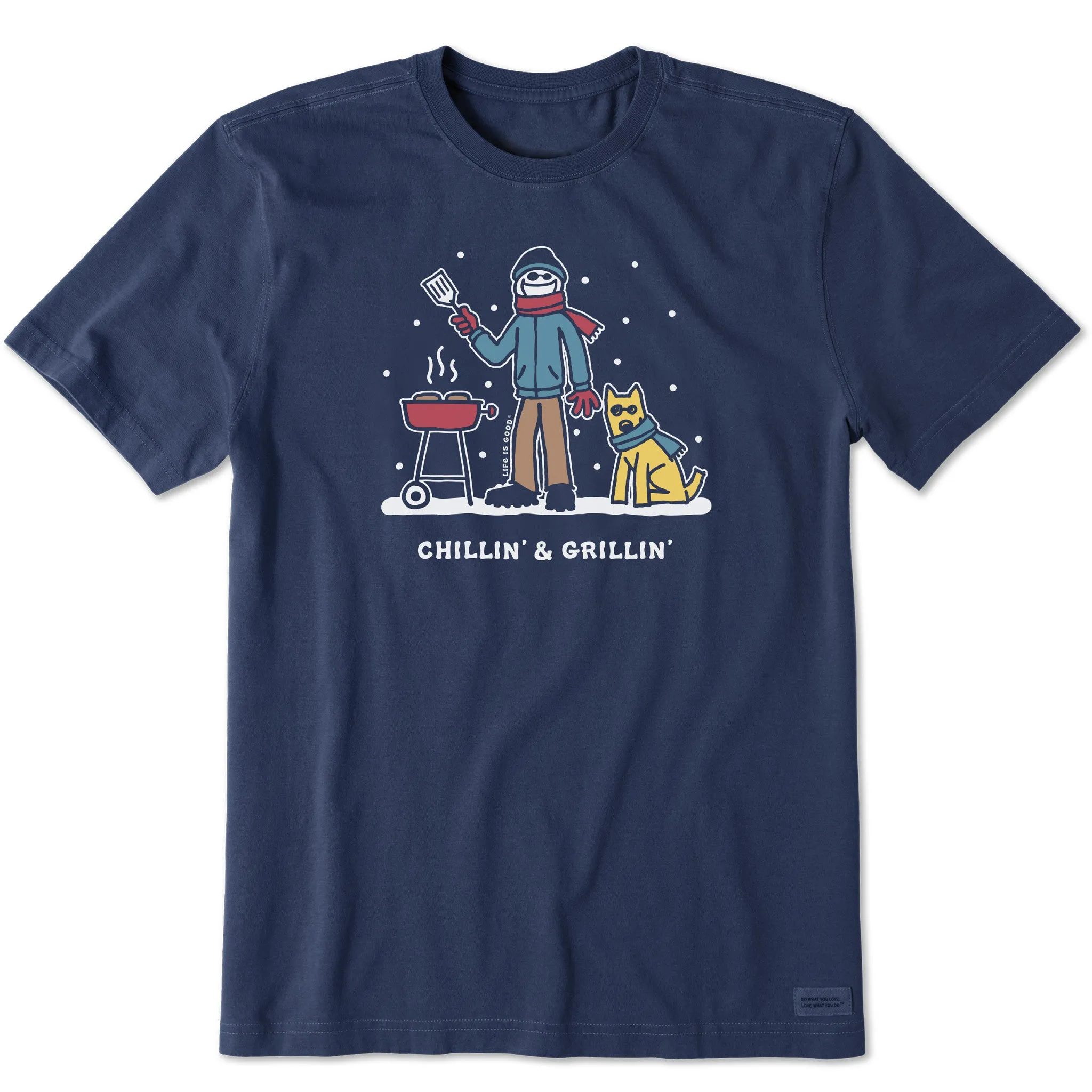 Men's Snowy Chillin' & Grillin' Short Sleeve Crusher Tee Life is Good