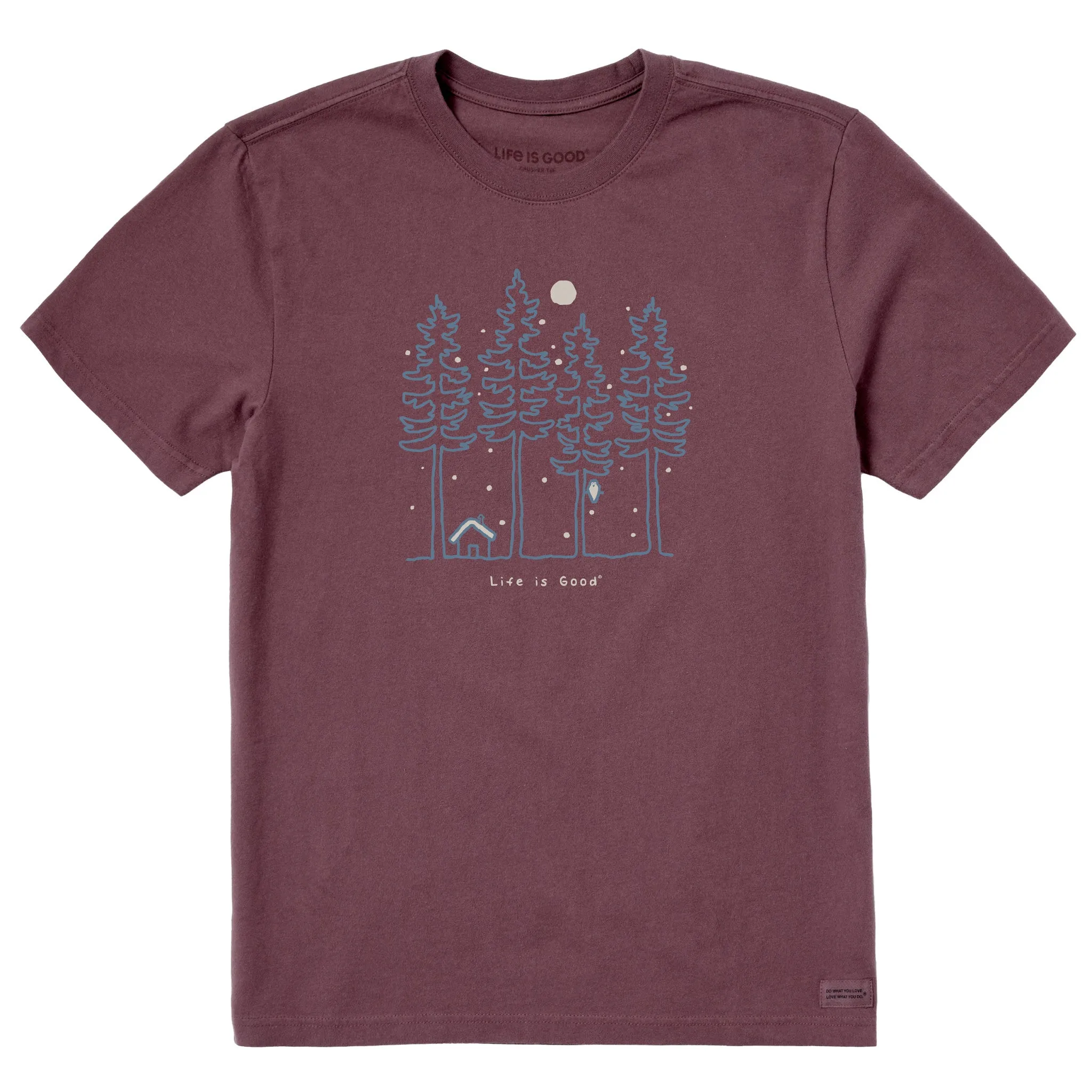 Men's Snowy Woods Short Sleeve Crusher Tee Life is Good