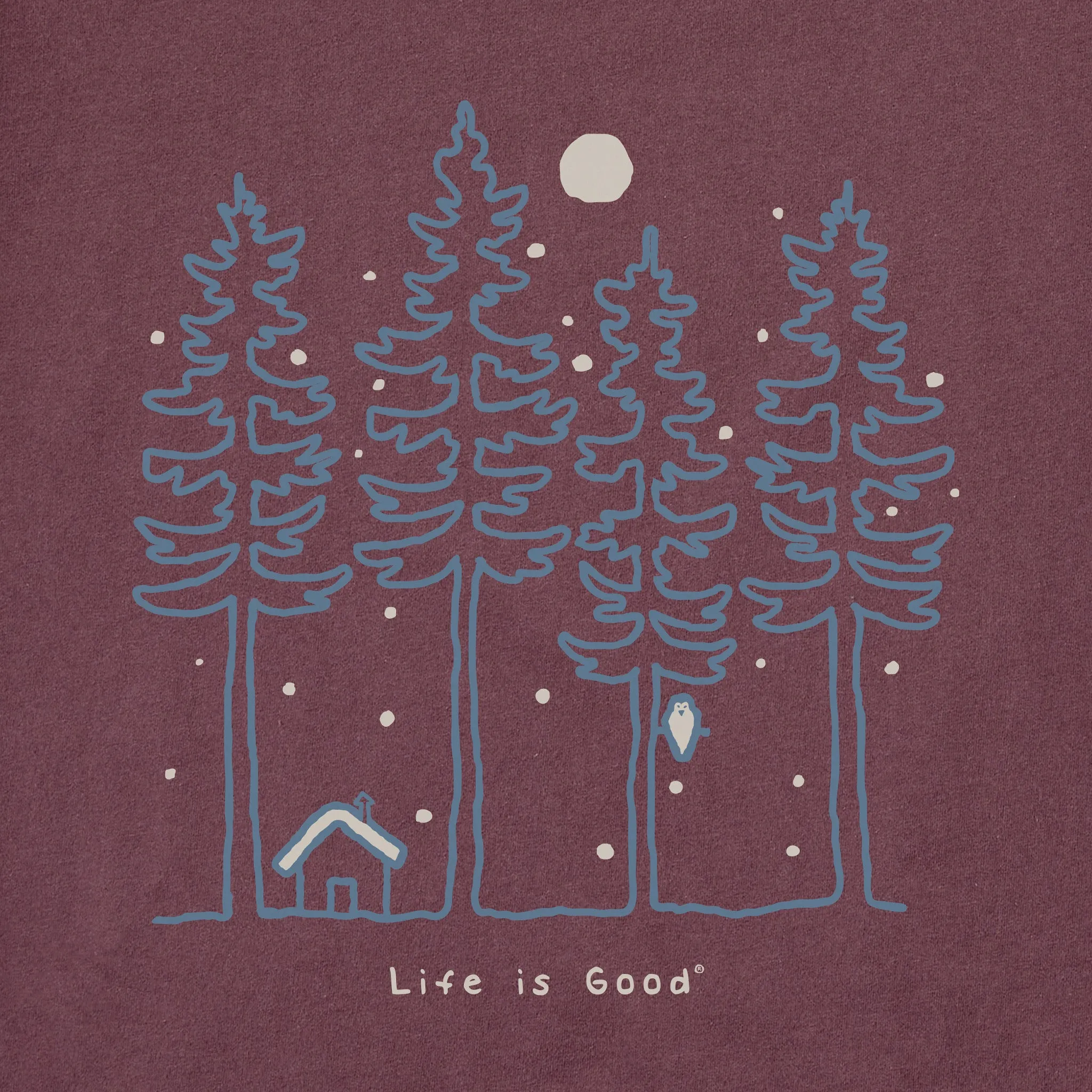 Men's Snowy Woods Short Sleeve Crusher Tee Life is Good