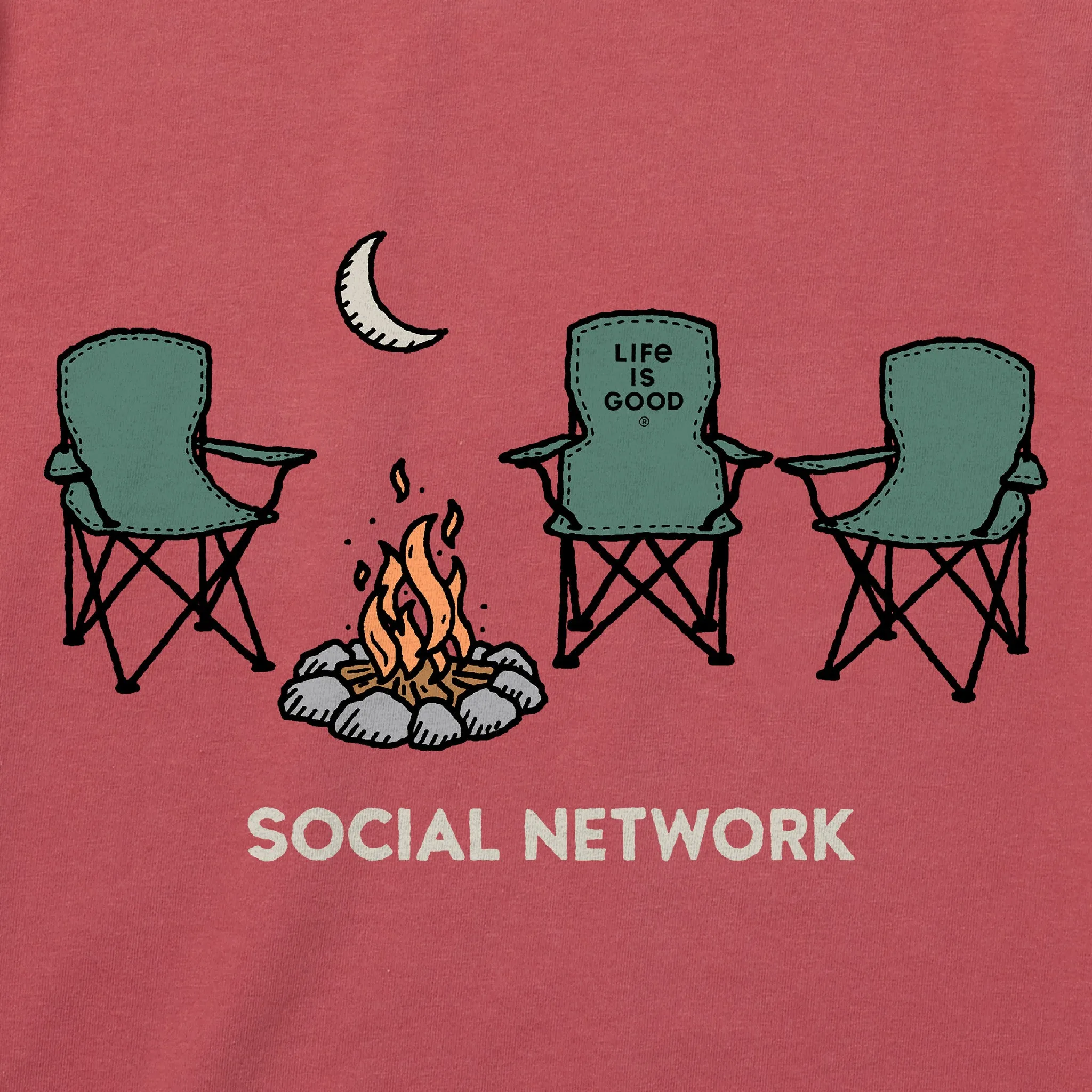 Men's Social Network Camp Short Sleeve Tee Life is Good