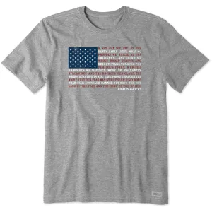 Men's Star Spangled Banner Flag Short Sleeve Crusher Tee Life is Good