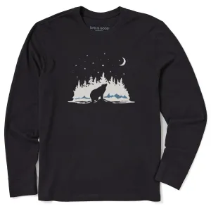 Men's Stargazing Bear Long Sleeve Crusher Tee Life is Good
