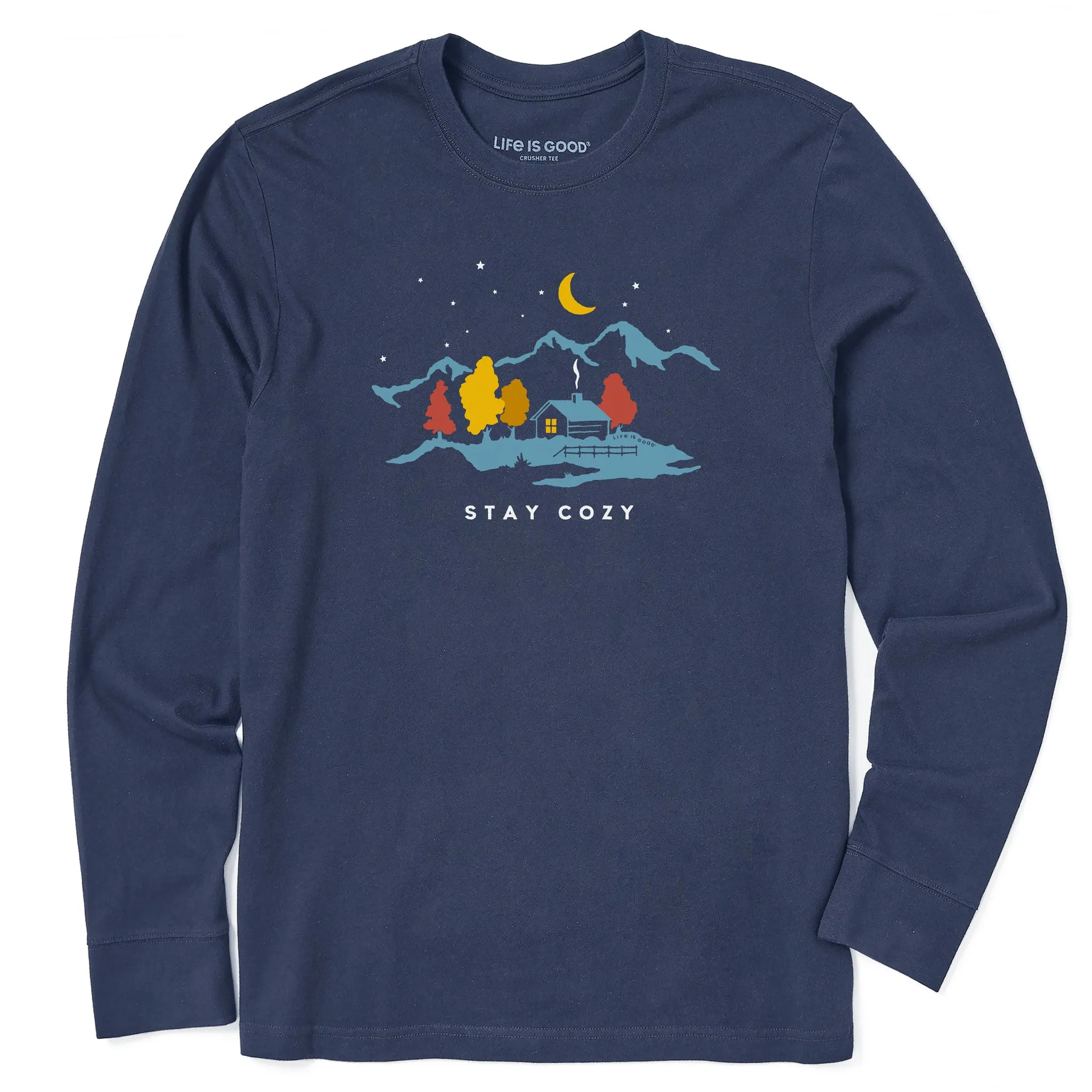 Men's Stay Cozy Cabin Long Sleeve Crusher Tee Life is Good