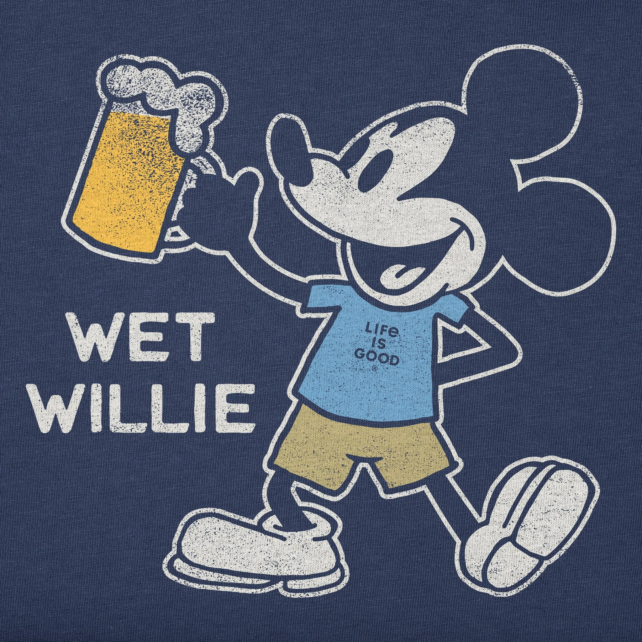 Men's Steamboat  Wet Willie Short Sleeve Crusher Tee Life is Good