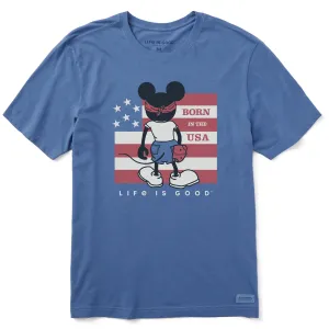 Men's Steamboat Willie Born in the USA Short Sleeve Tee Life is Good