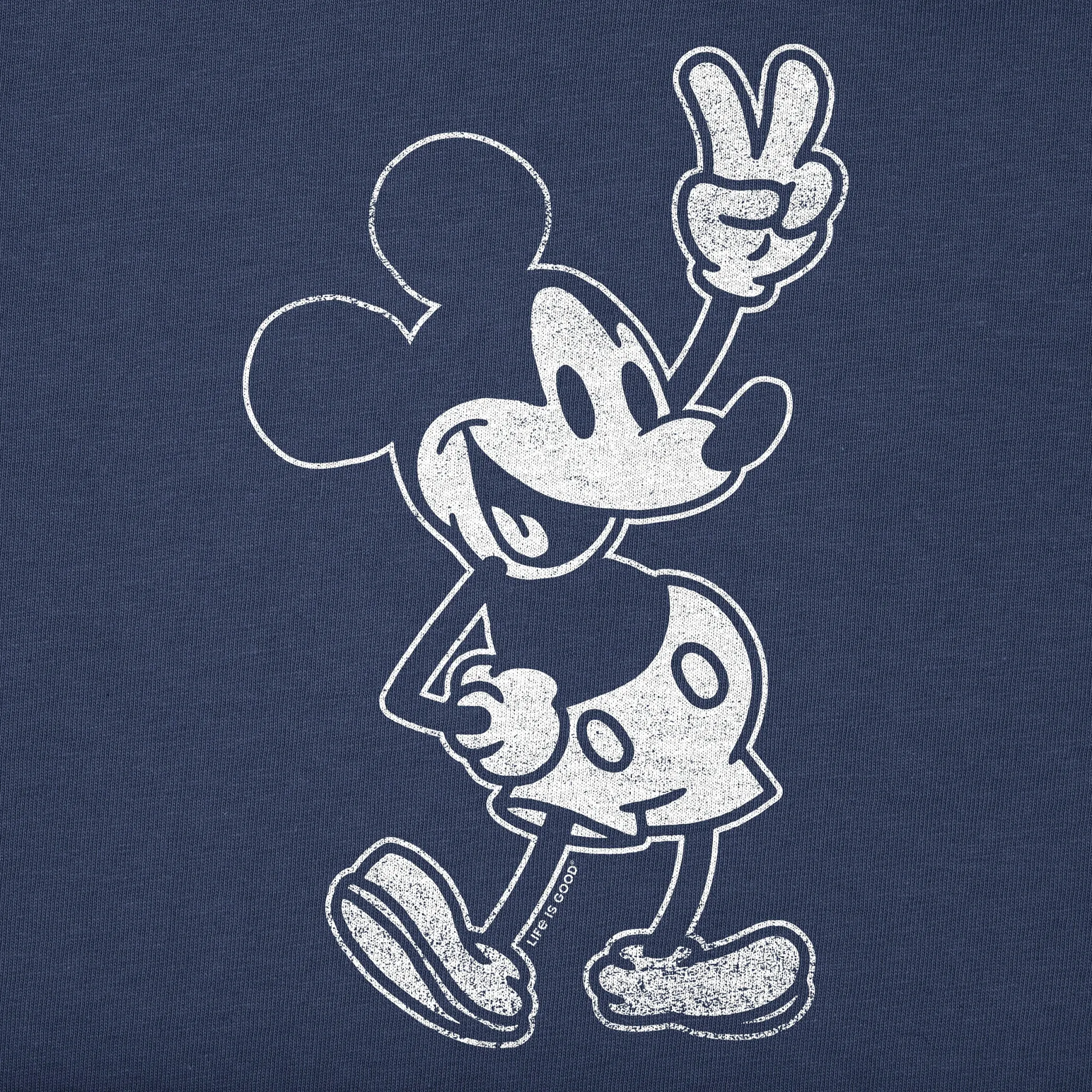 Men's Steamboat Willie Peace Short Sleeve Crusher Tee Life is Good