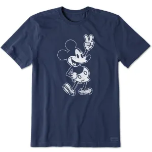 Men's Steamboat Willie Peace Short Sleeve Crusher Tee Life is Good